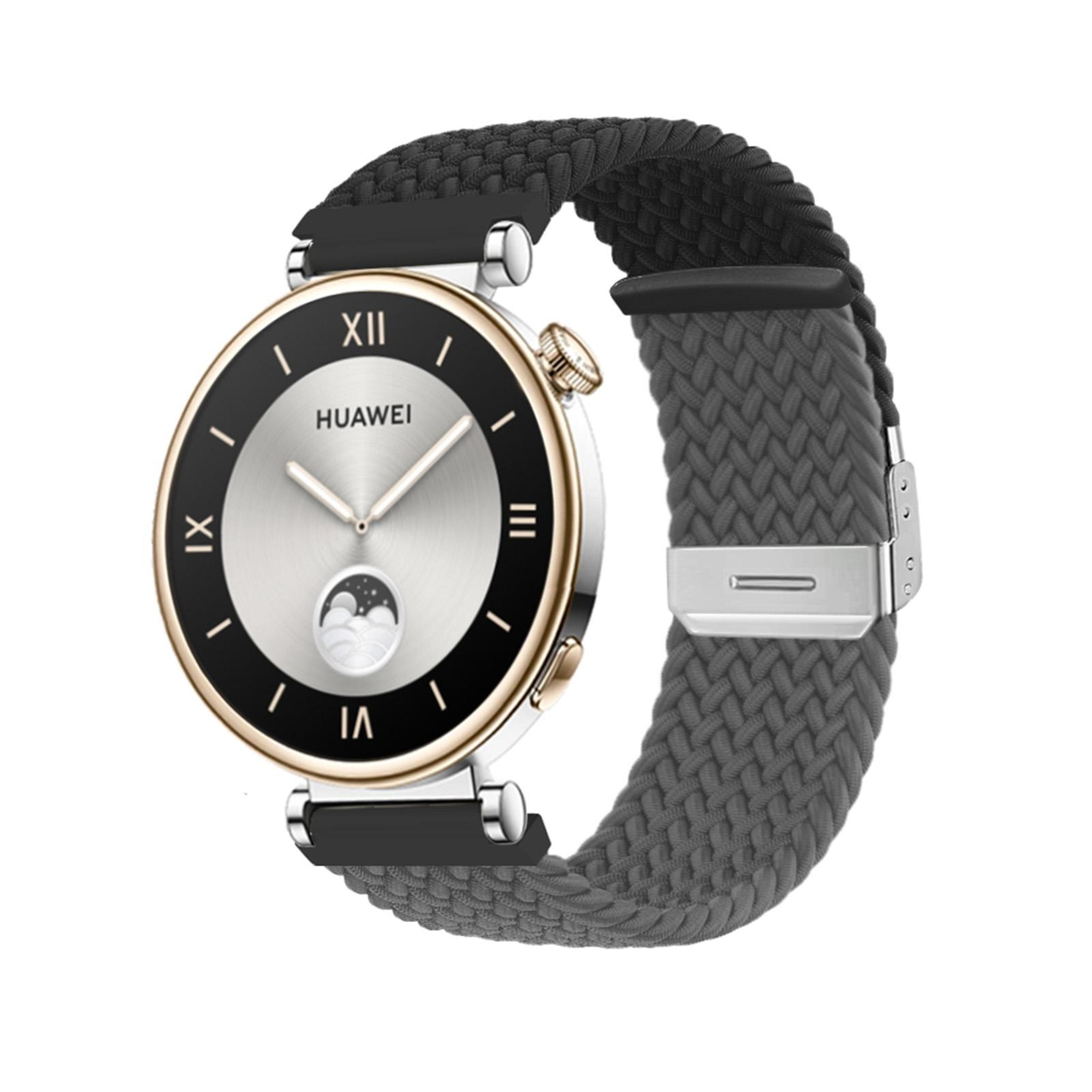 huawei watch gt4 41mm braided nylon watch band adjustable replacement strap with integrated buckle