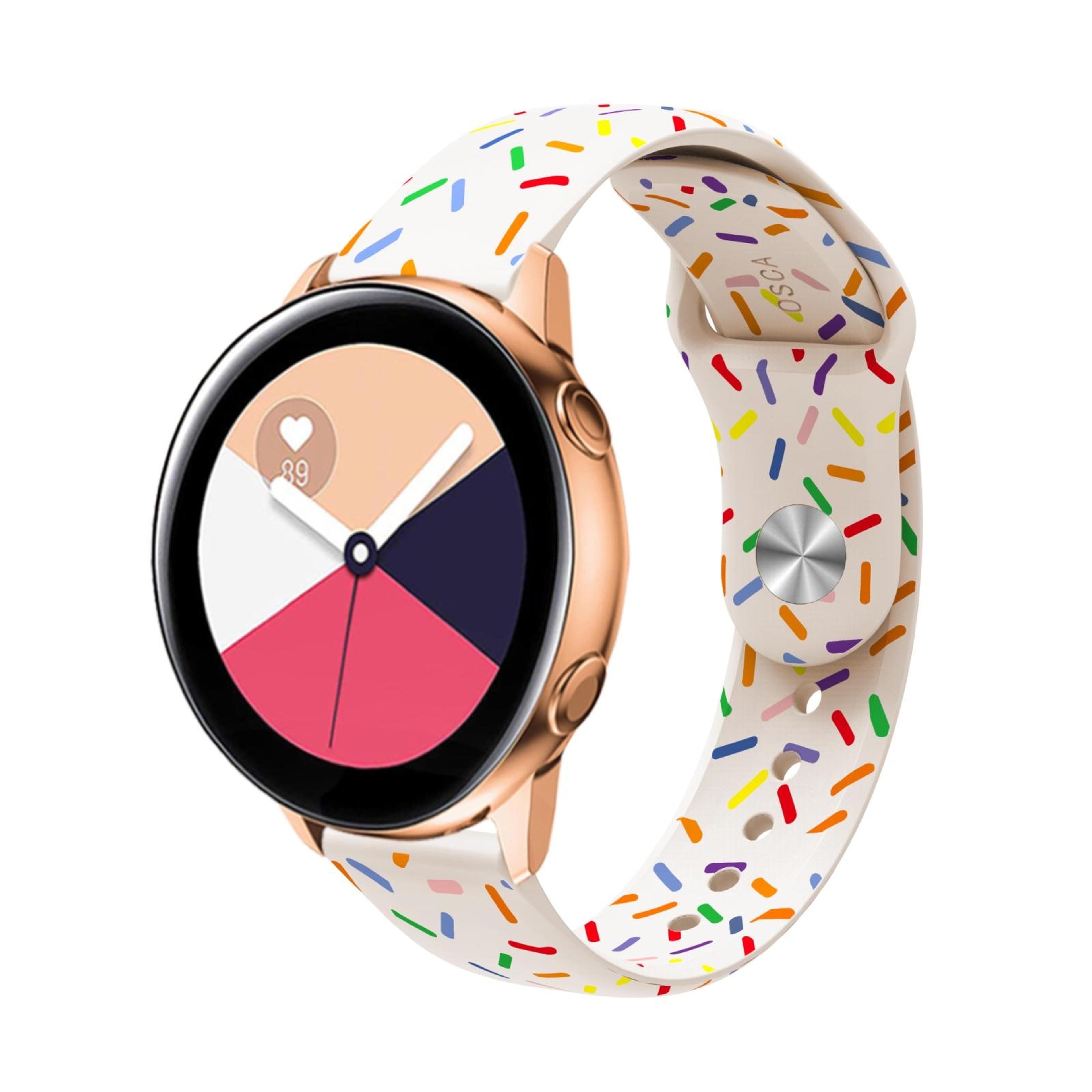 samsung galaxy watch 6 classic silicone watch band rainbow dots sport replacement strap