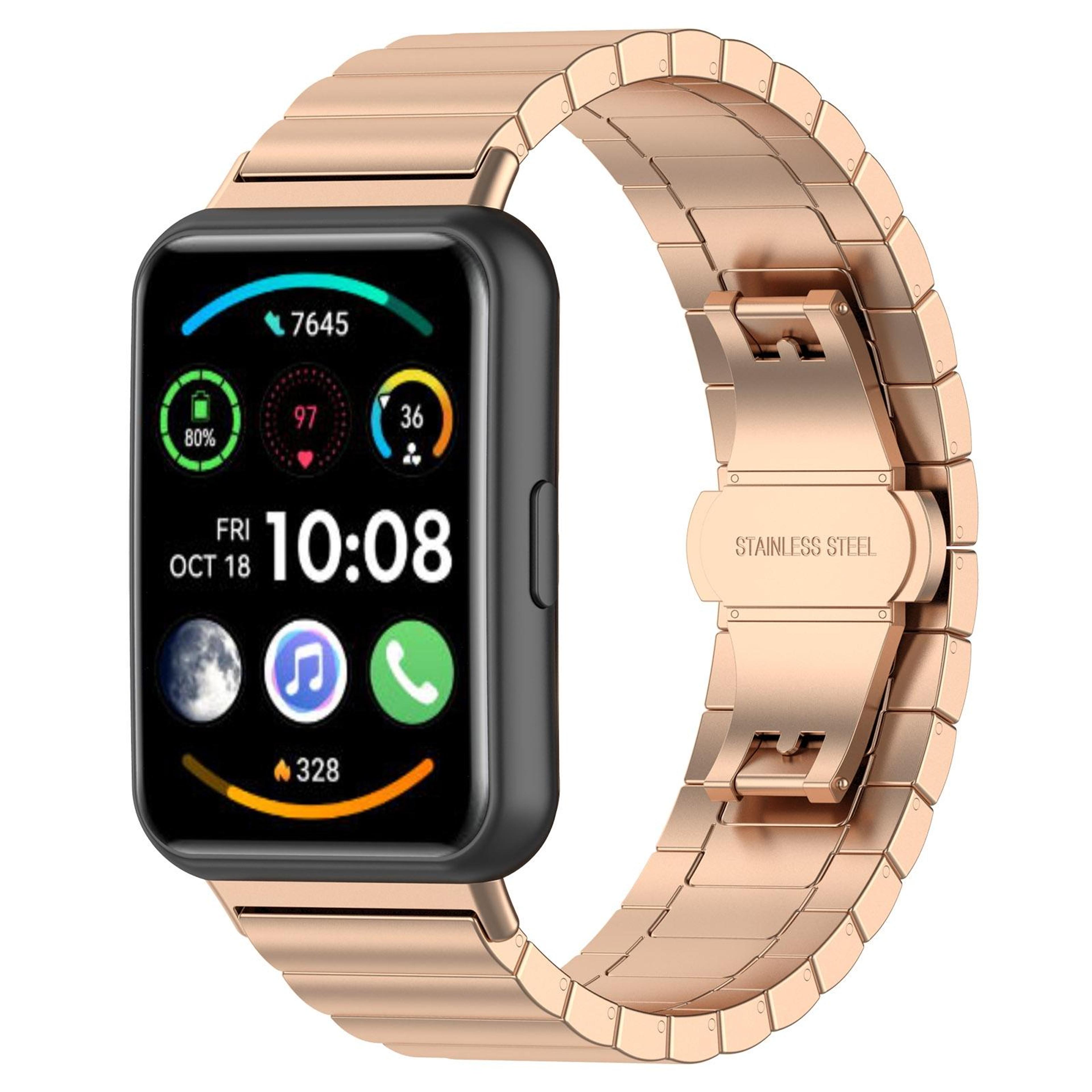 huawei watch fit 2 stainless steel watch band one bead metal replacement strap adjustable wristband