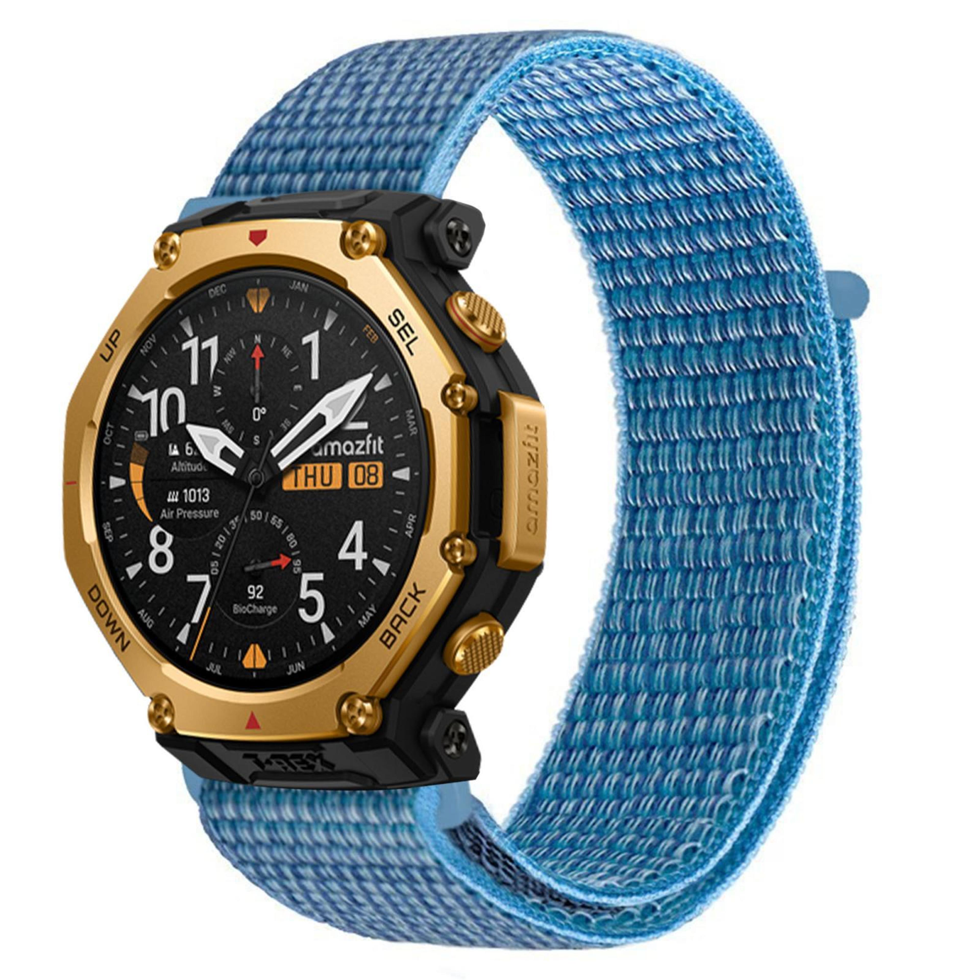 amazfit t rex 3 pro 48mm nylon watch band adjustable hook and loop watch strap
