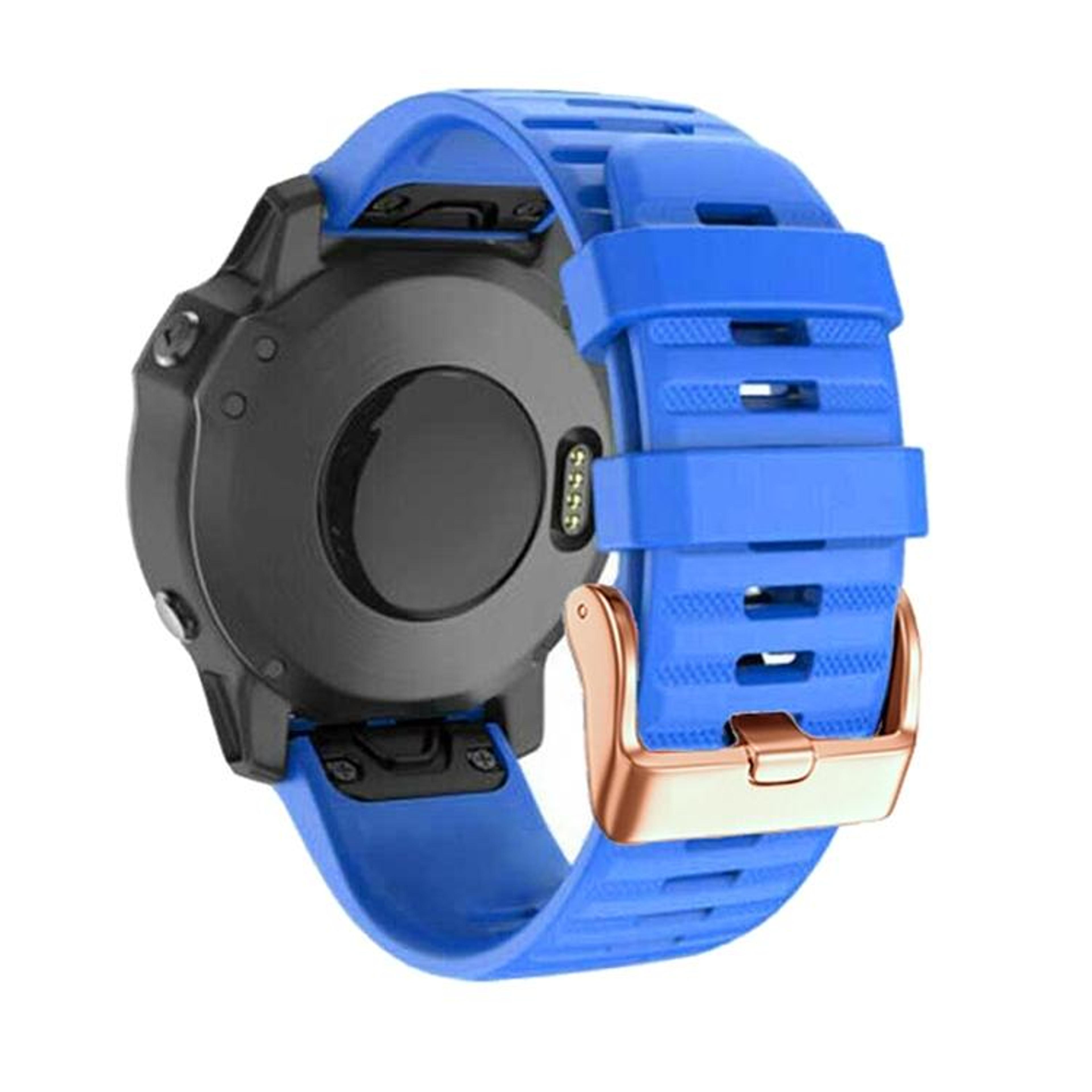 garmin fenix 7s 6s pro 5s plus silicone watch band 20mm quick release strap with rose gold buckle