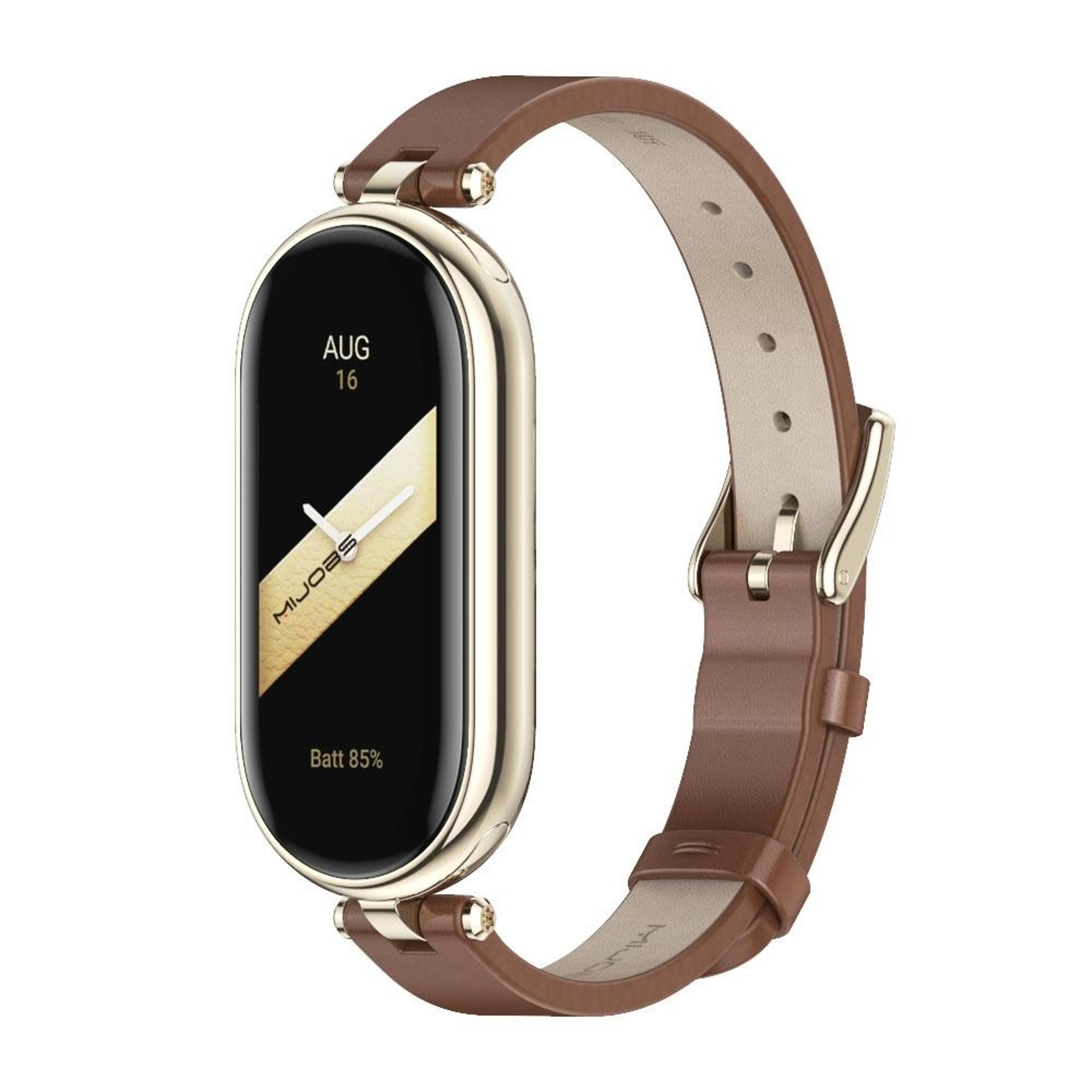 mijobs xiaomi smart band 10 strap genuine leather replacement band for xiaomi smart band 10 9 8
