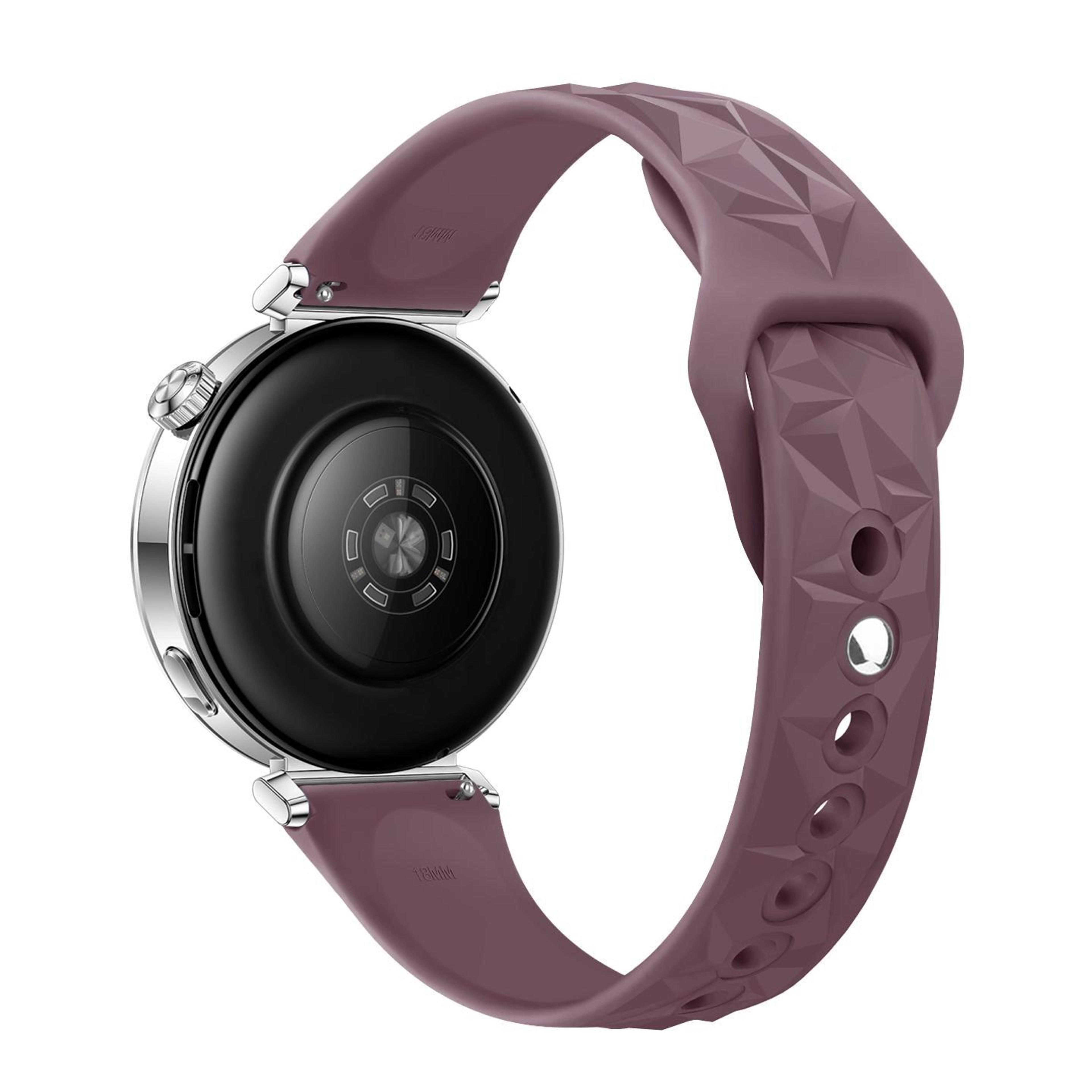 18mm slim silicone watch band with reverse buckle ice crystal adjustable replacement strap