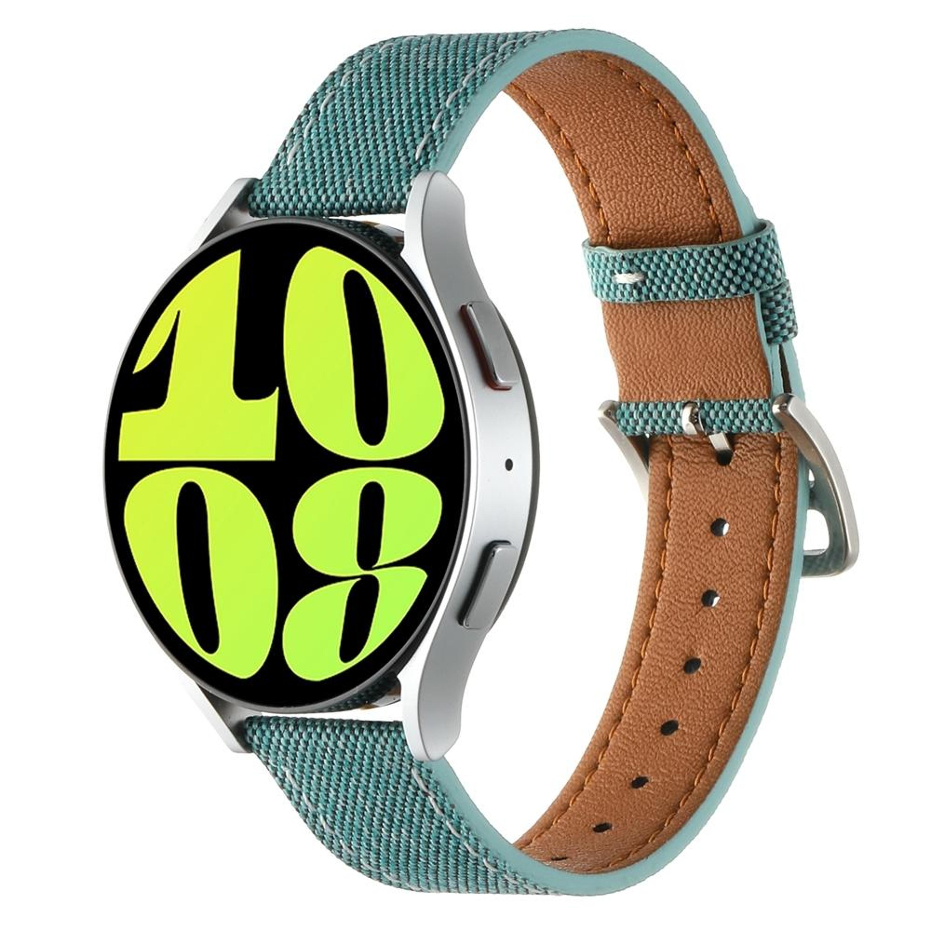 20mm universal leather watch band denim replacement watch strap with adjustable buckle