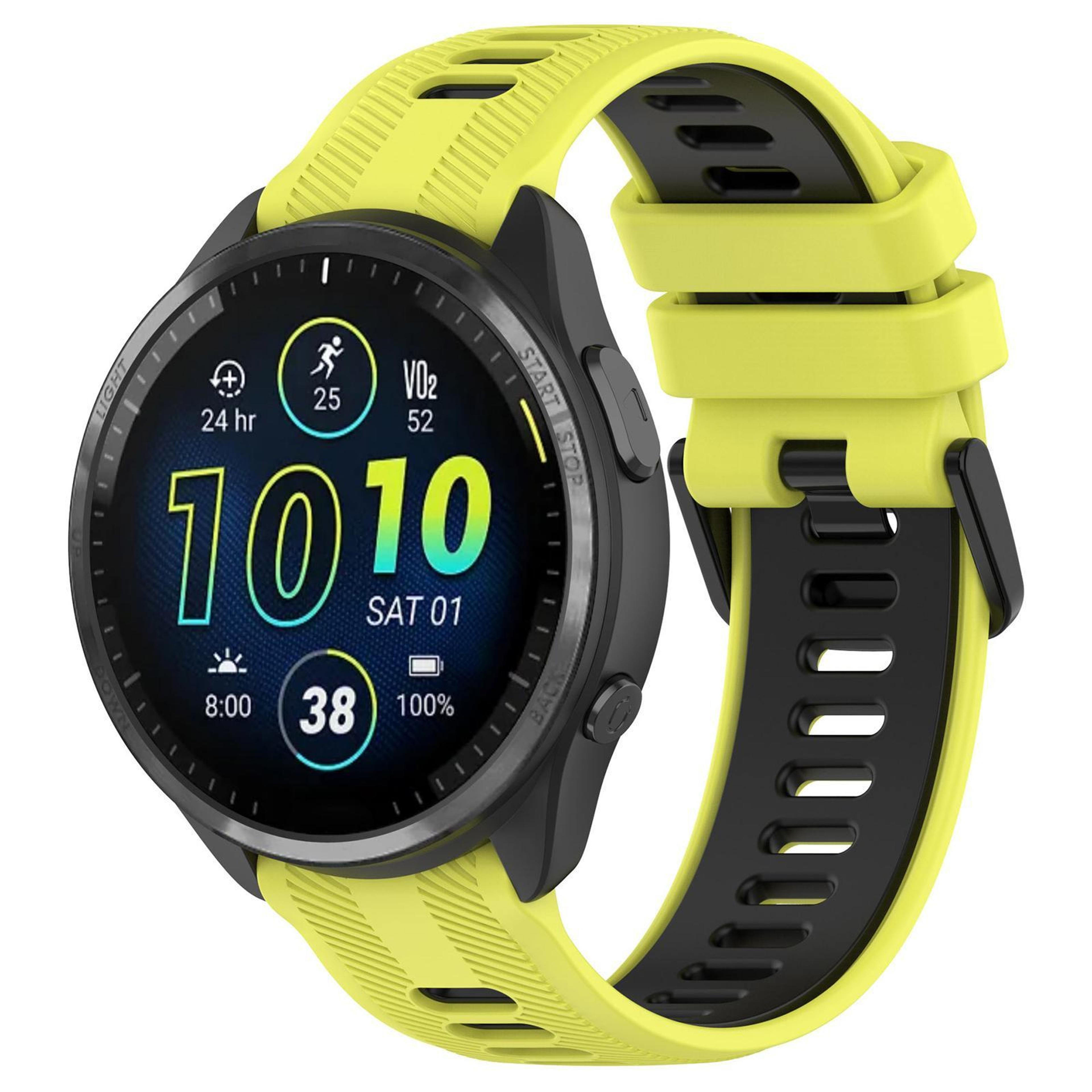 garmin forerunner 965 silicone watch band two color replacement strap for garmin smartwatches