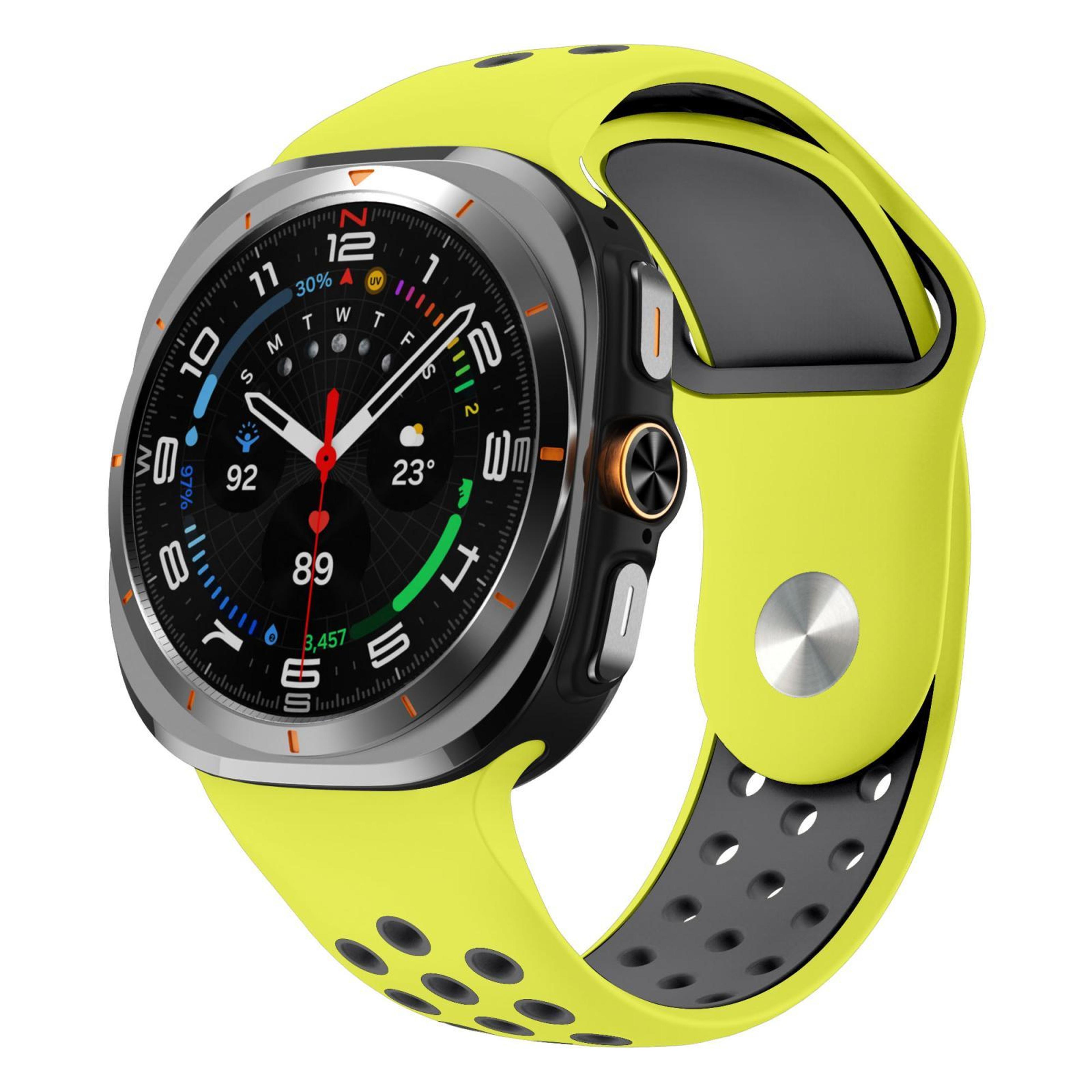 samsung galaxy watch ultra 47mm silicone watch band two color sport strap with reverse buckle