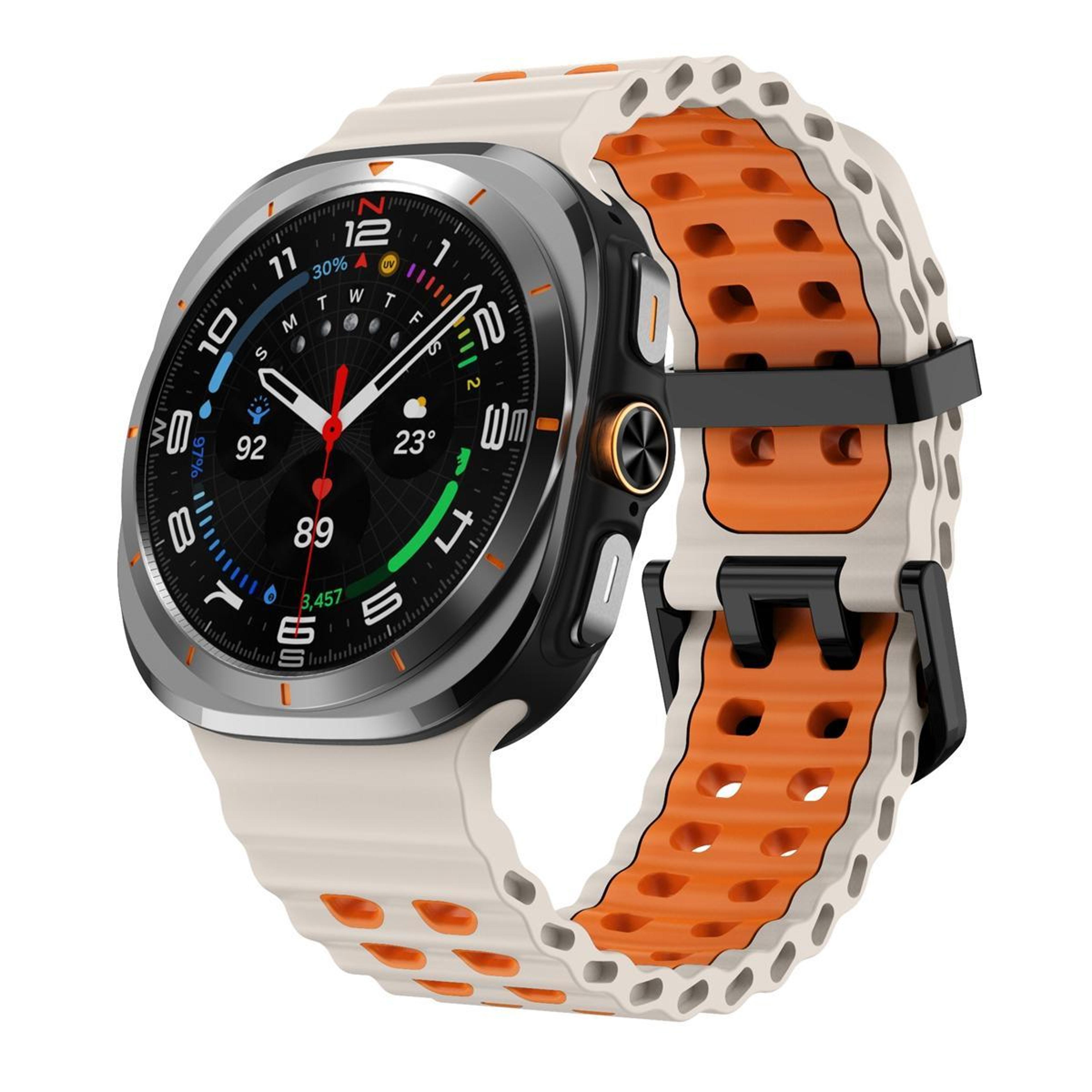 samsung galaxy watch ultra 47mm silicone watch band ocean dual color breathable replacement strap