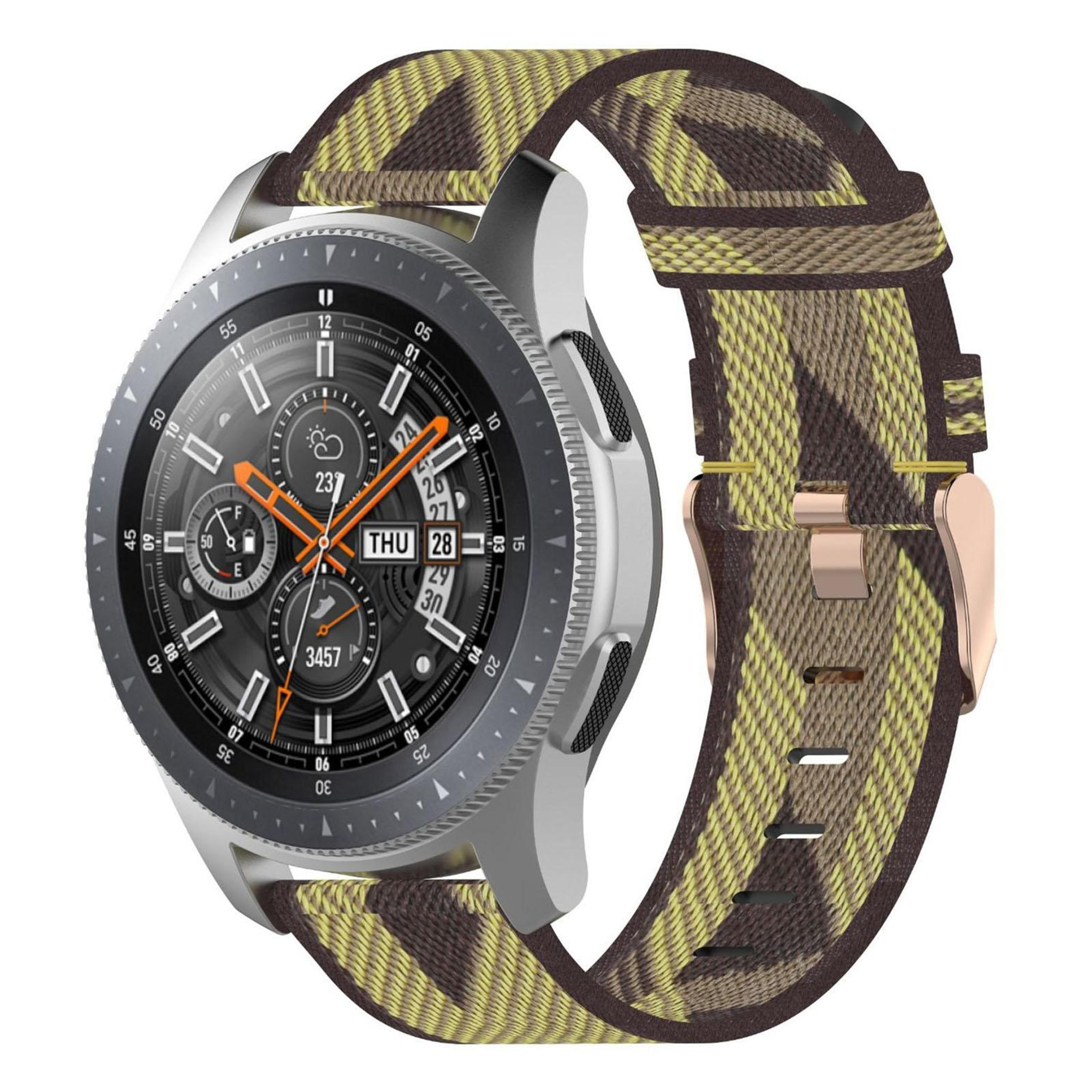 22mm nylon watch band stripe weave replacement strap for galaxy watch 46mm gear s3