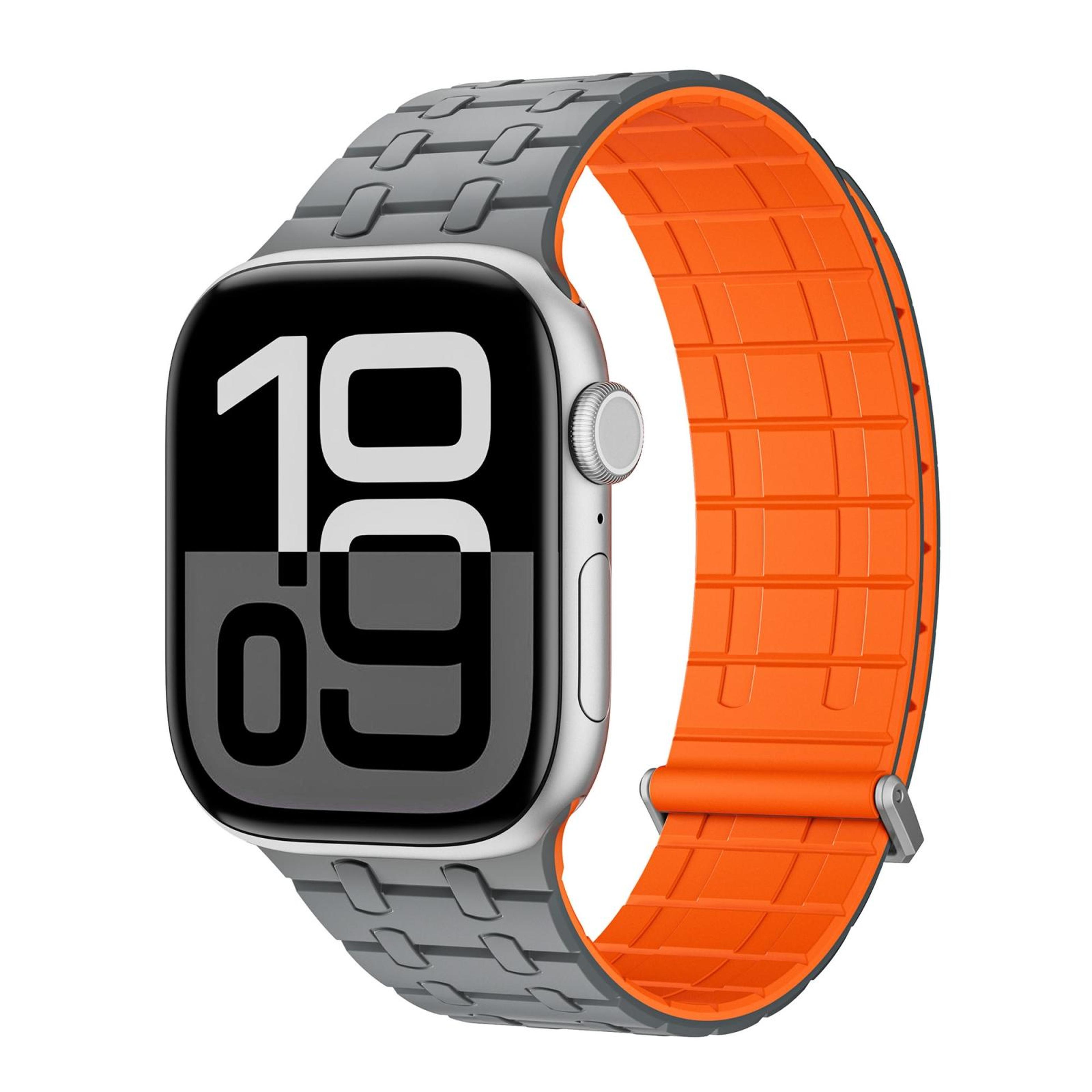 dual color apple watch band magnetic silicone strap for apple watch