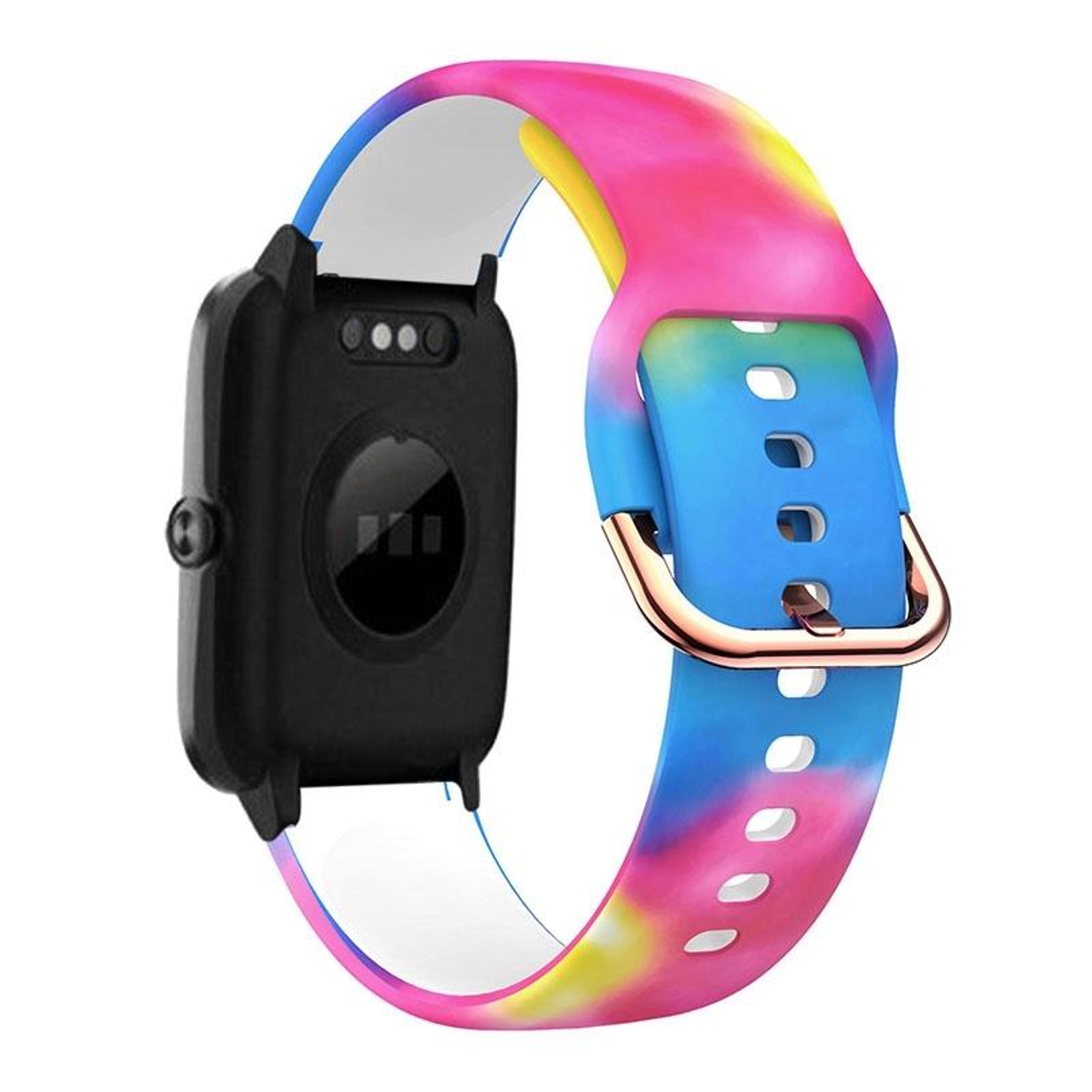 for id205 willful sw021 silicone watch band 19mm soft replacement watch strap with printed design