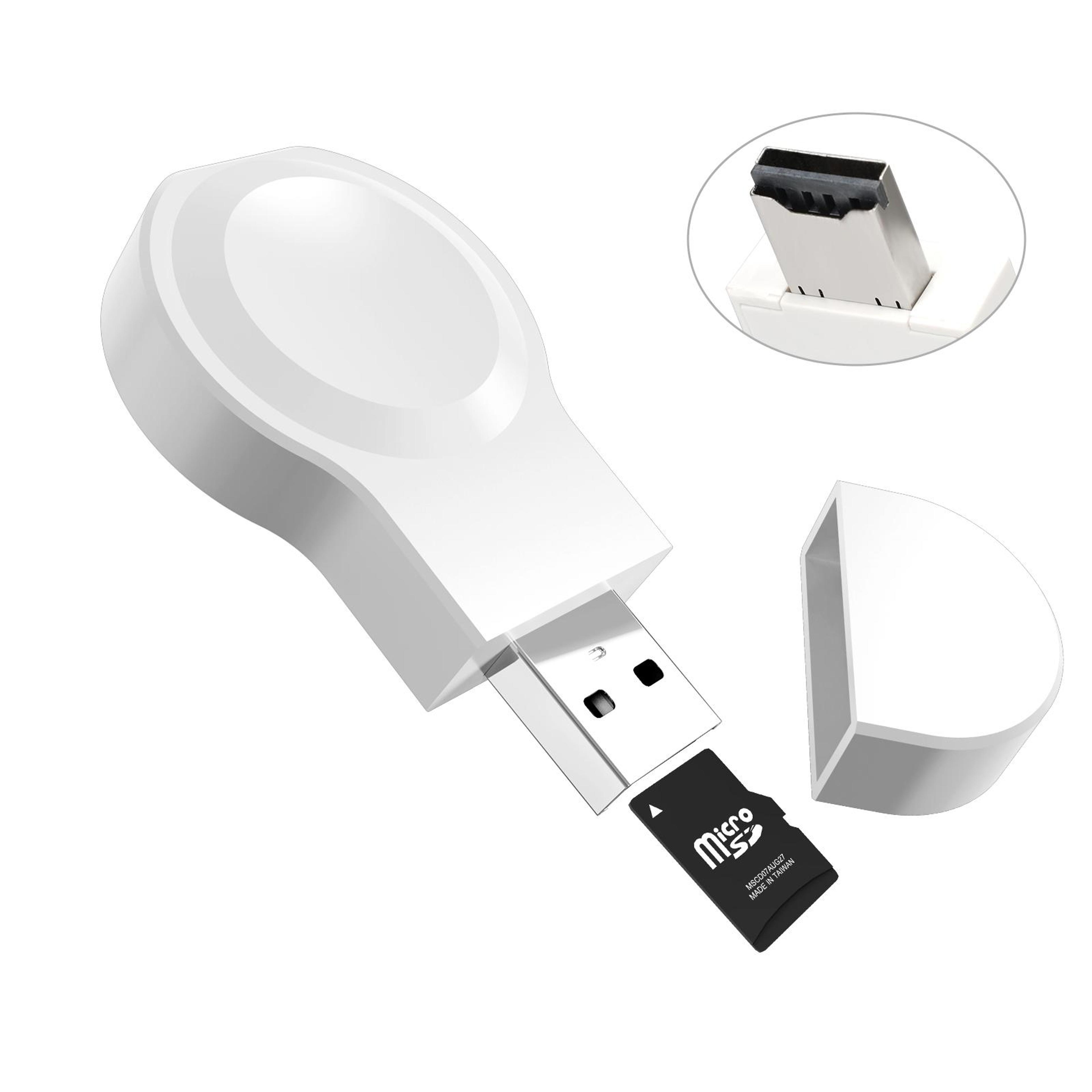 a15 apple watch wireless charger portable magnetic charger with tf card reader usb charging adapter