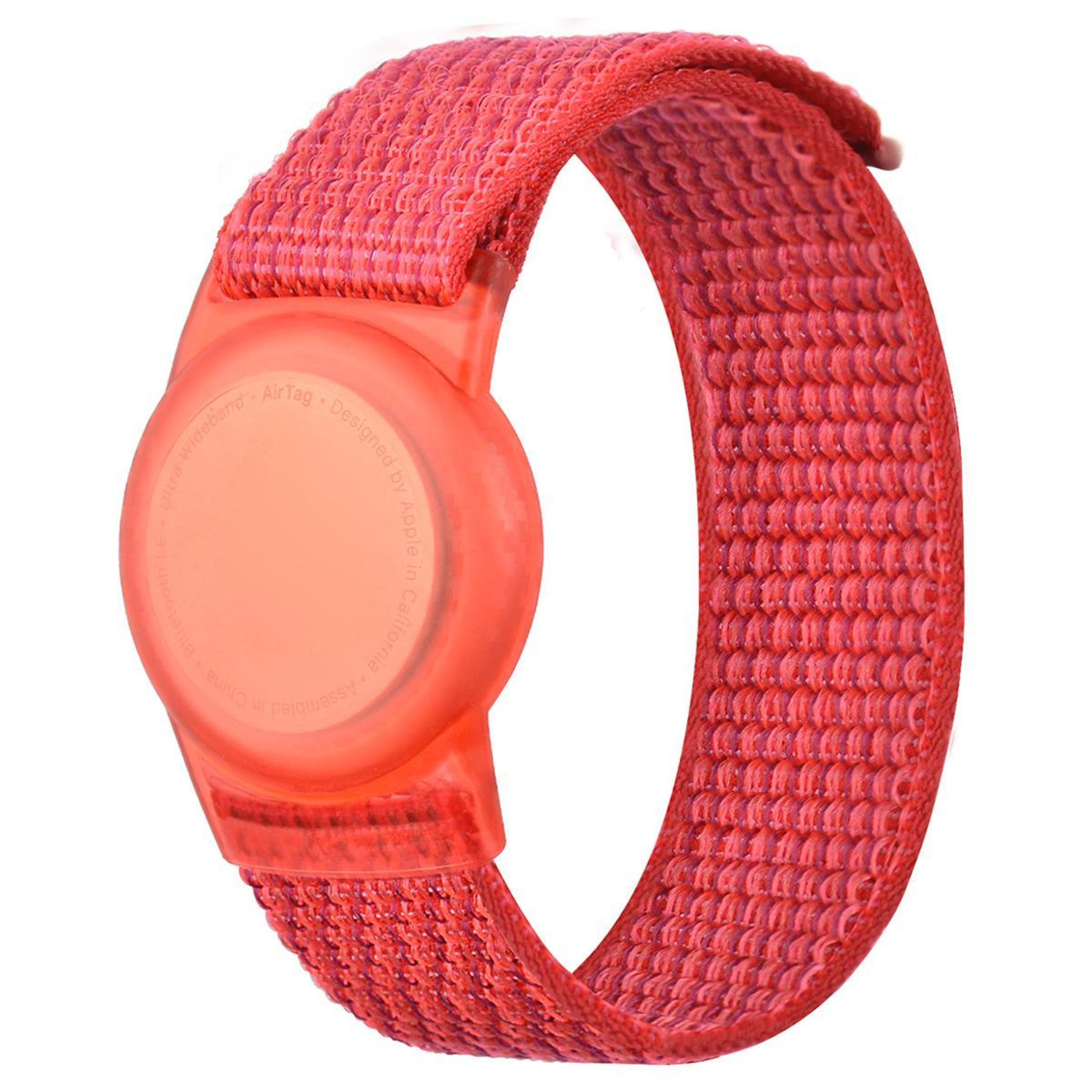 xdfind airtag wristband nylon loop airtag protective case for airtag 2nd gen and 1st gen