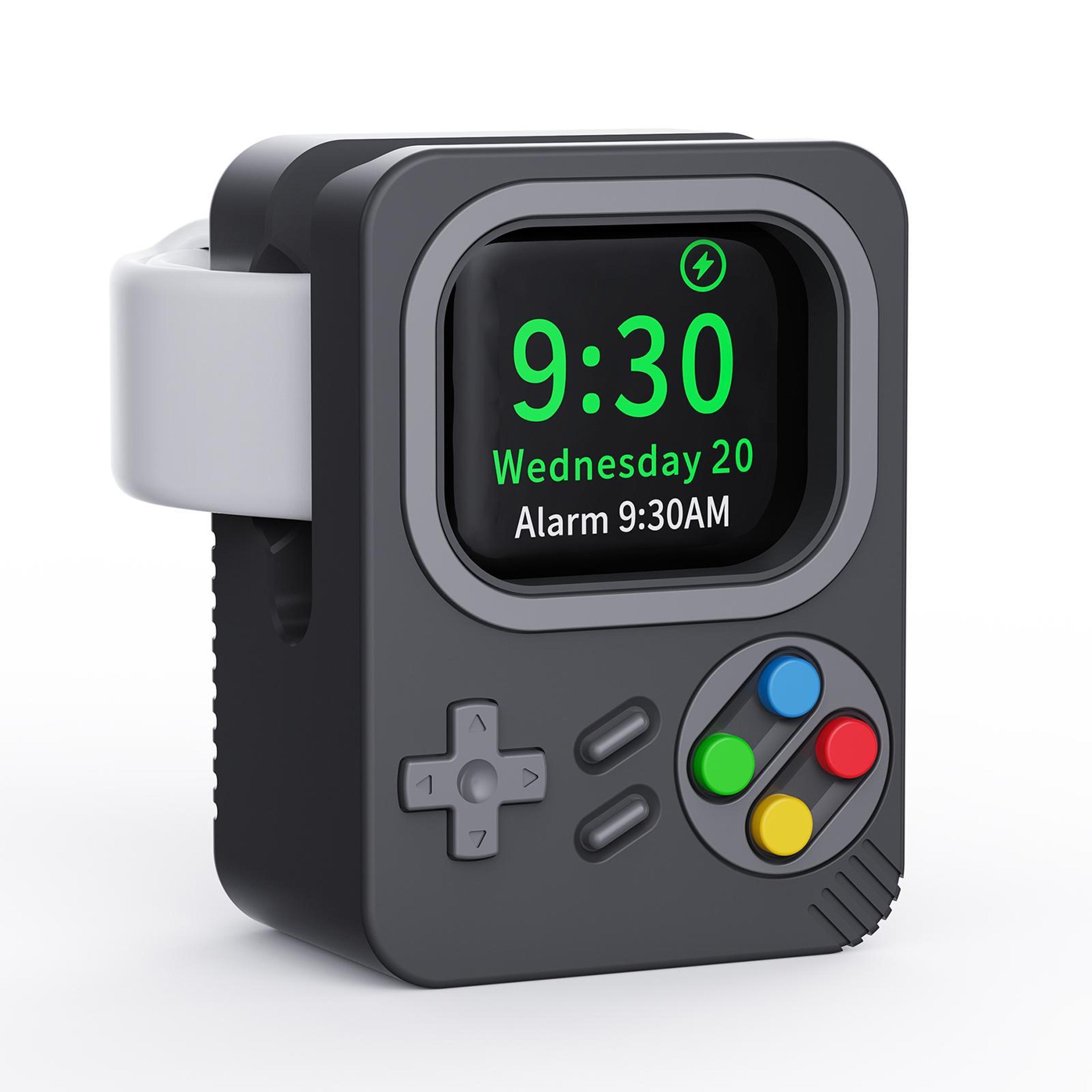 retro game console apple watch charging stand silicone dock holder for apple watch charger