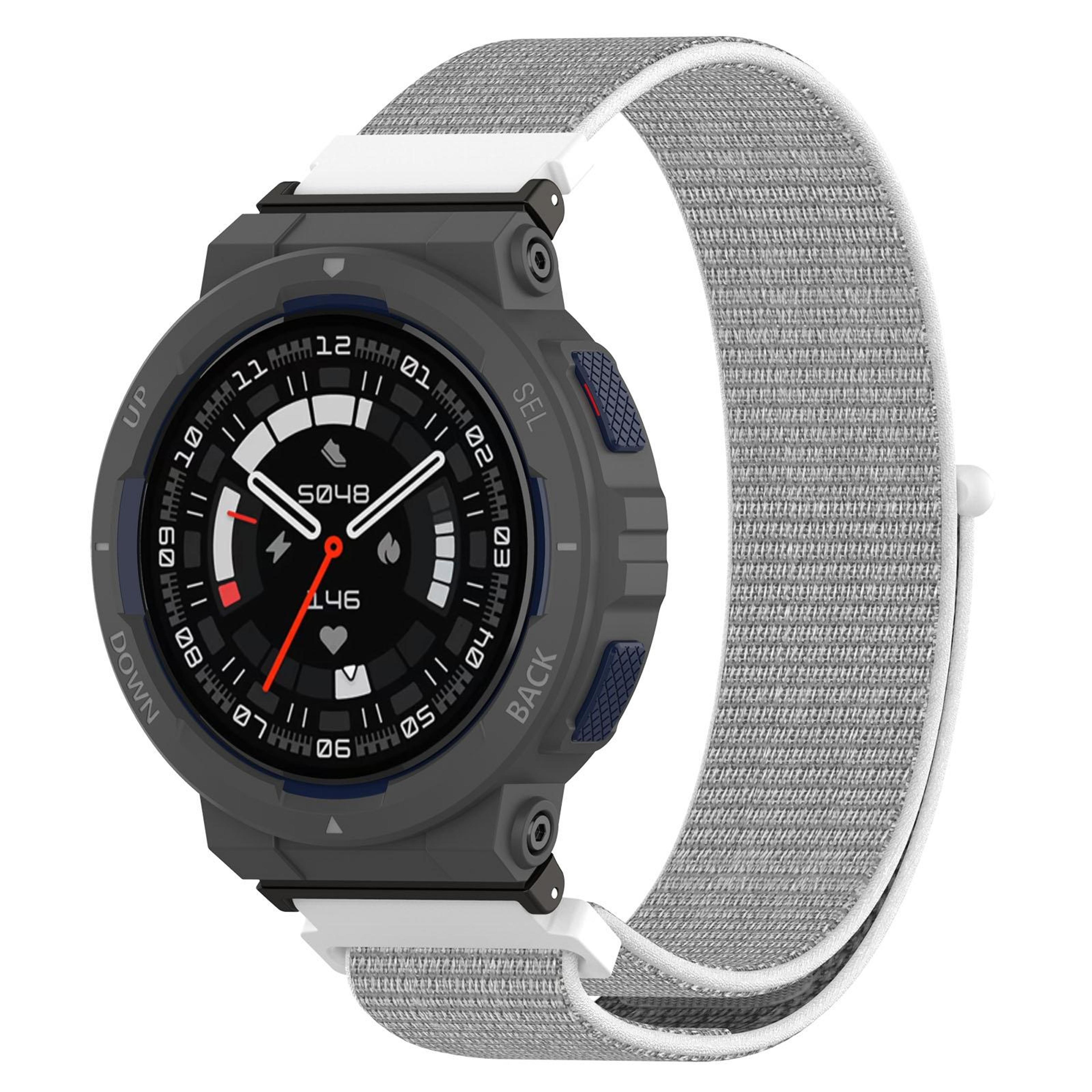 for amazfit active edge nylon watch band breathable hook and loop strap replacement