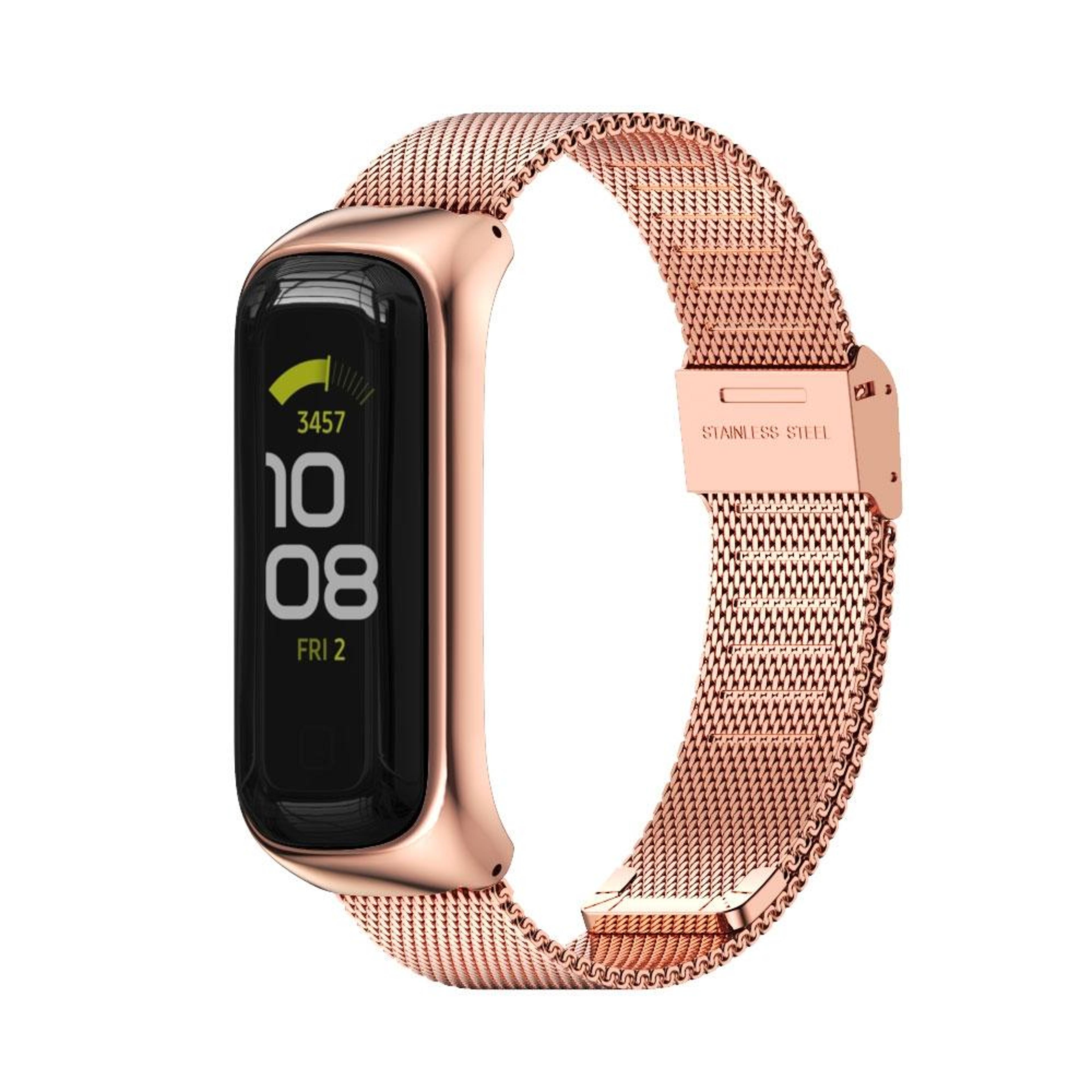 mijobs samsung galaxy fit 2 watch band stainless steel milanese magnetic replacement strap