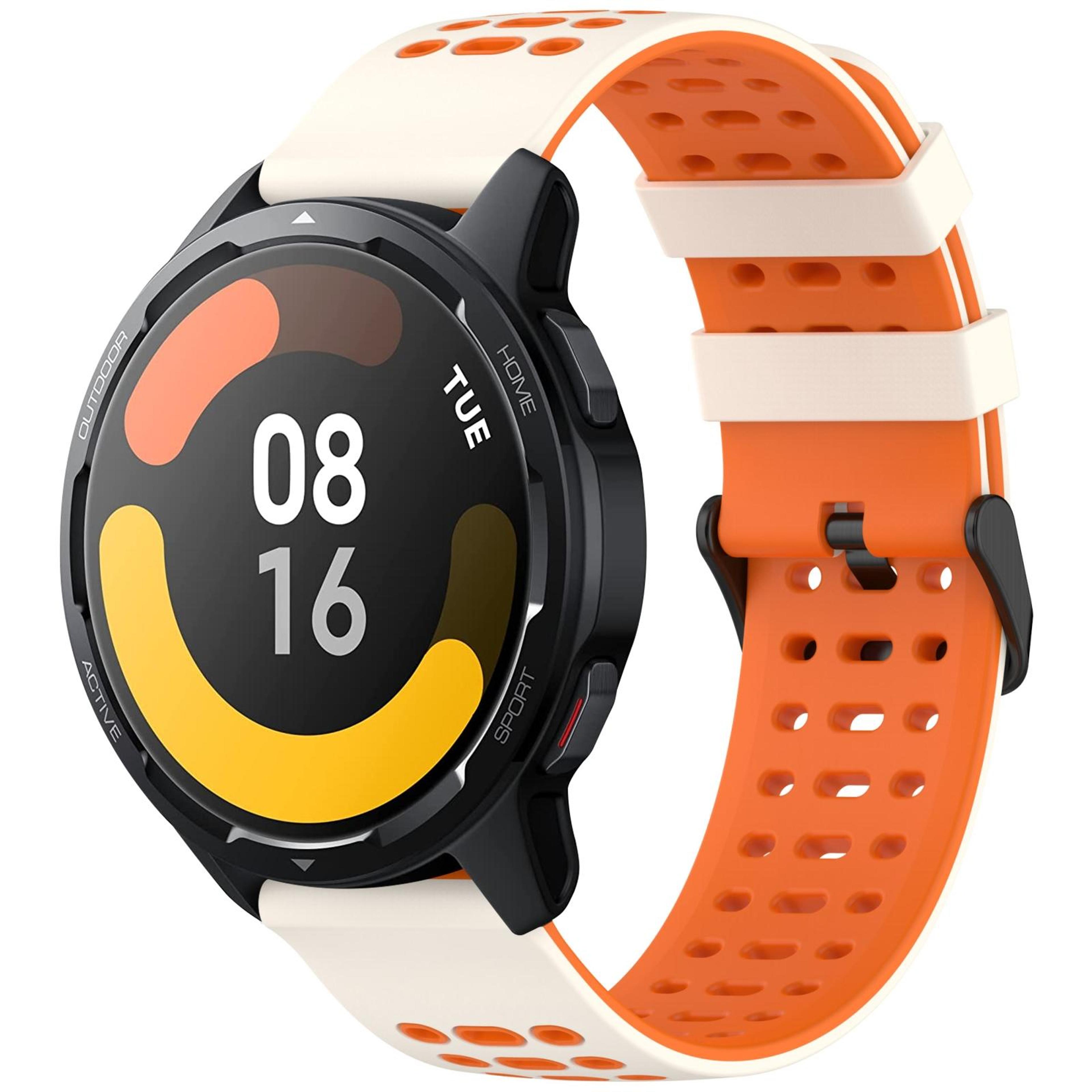 for xiaomi watch 22mm silicone watch band two color quick release replacement strap