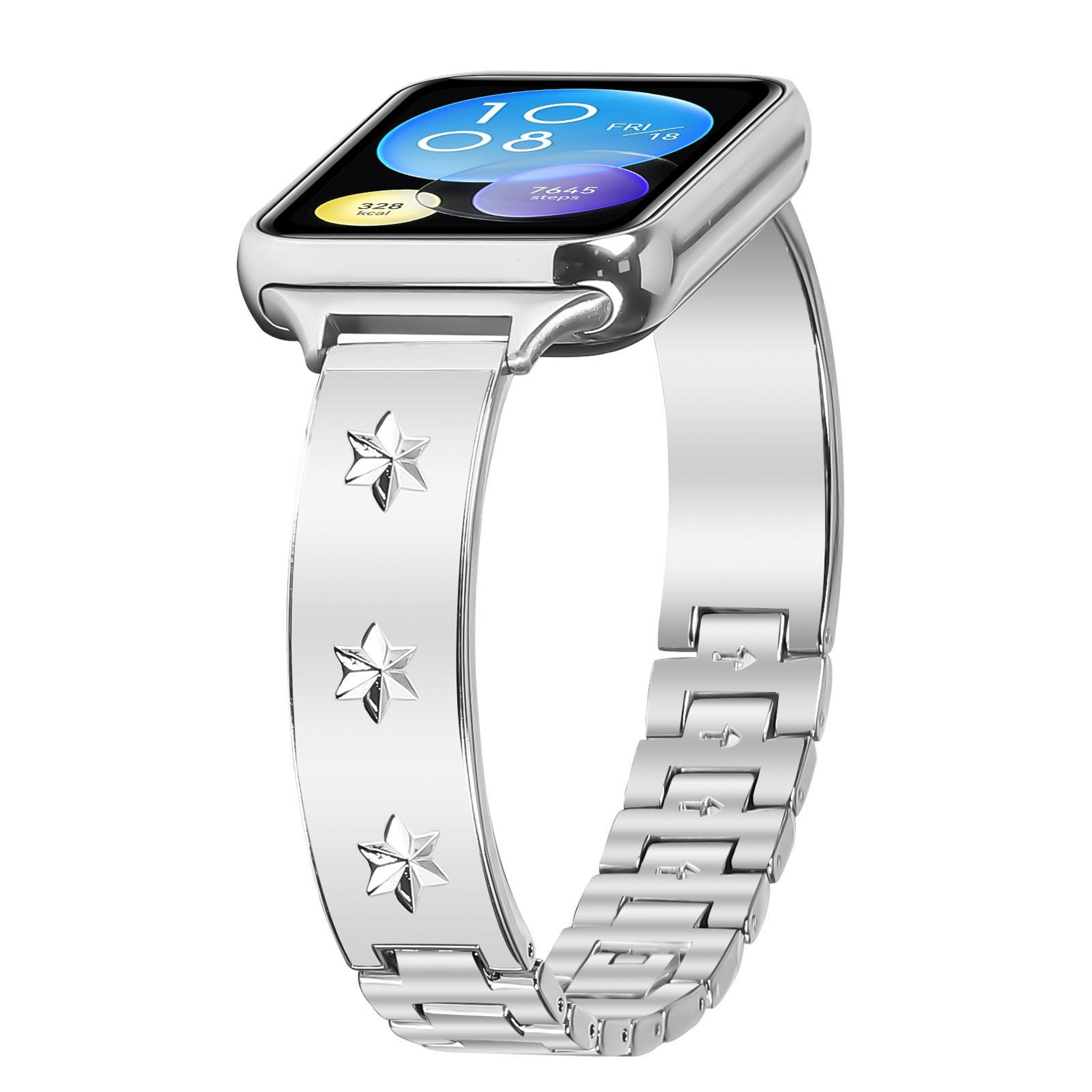 luxury snowflake petals metal watch band for xiaomi mi band 8 pro and redmi watch 4