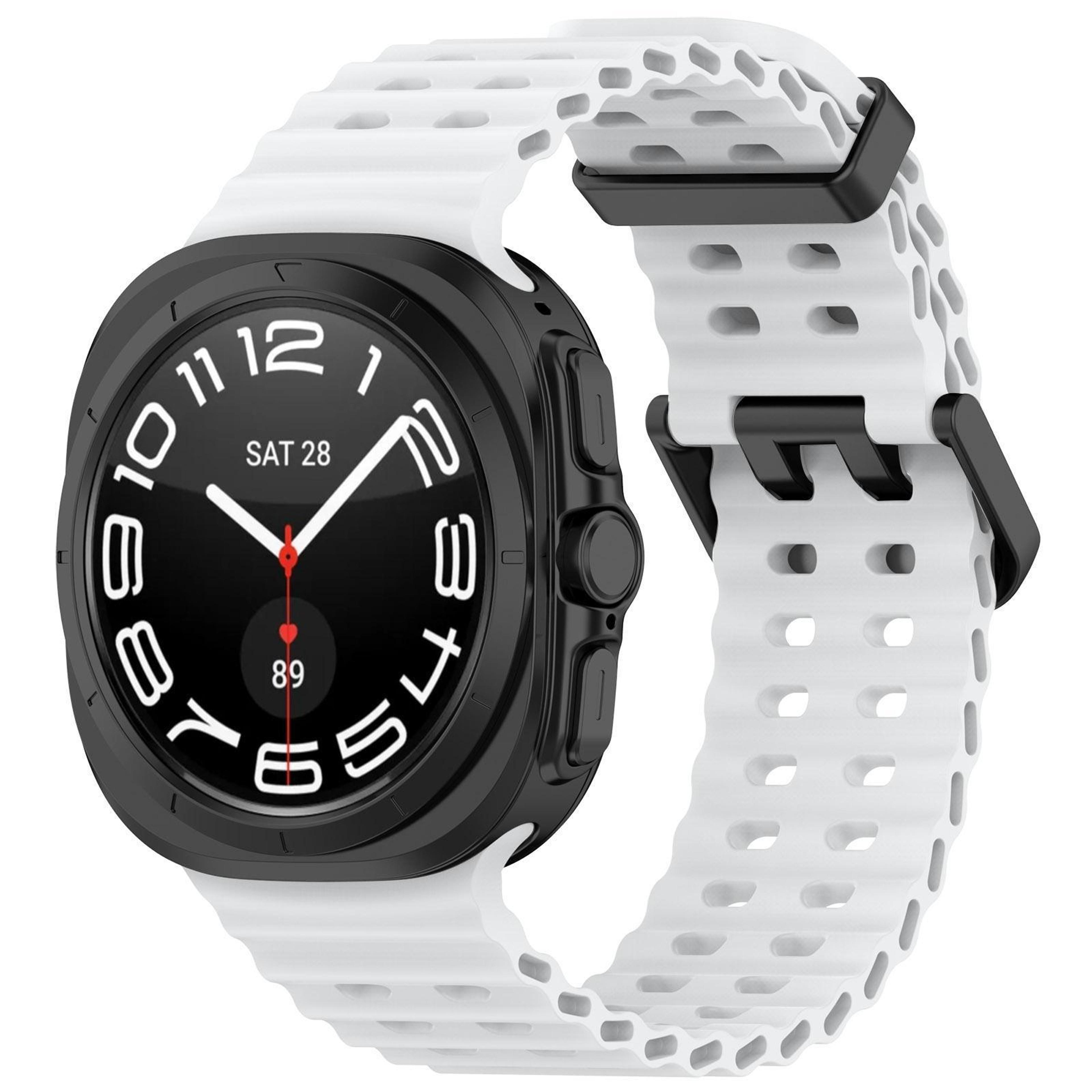 samsung galaxy watch ultra 47mm ocean silicone watch band dual buckle replacement strap
