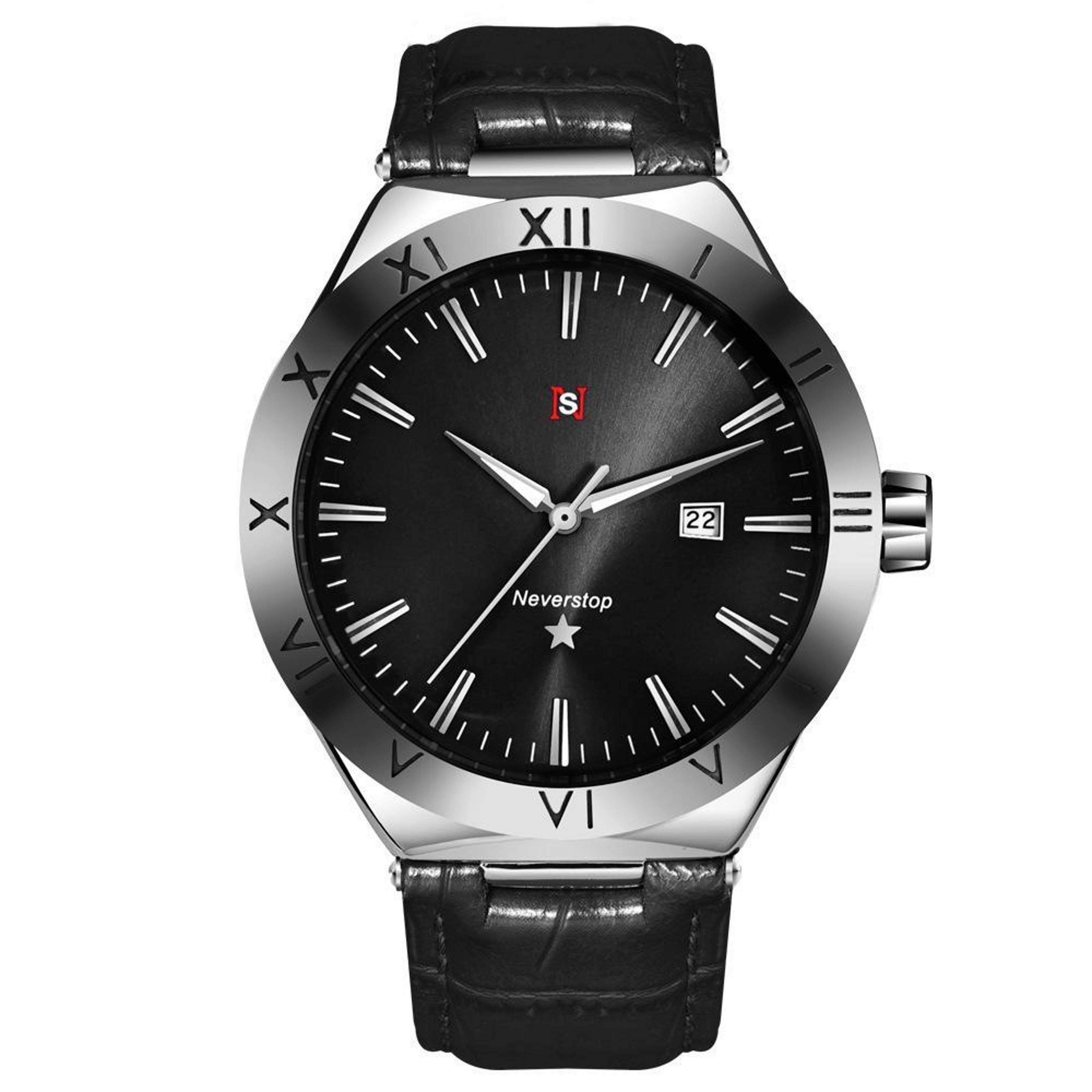 yazole n953 business quartz watch luminous calendar men's pu strap wrist watch