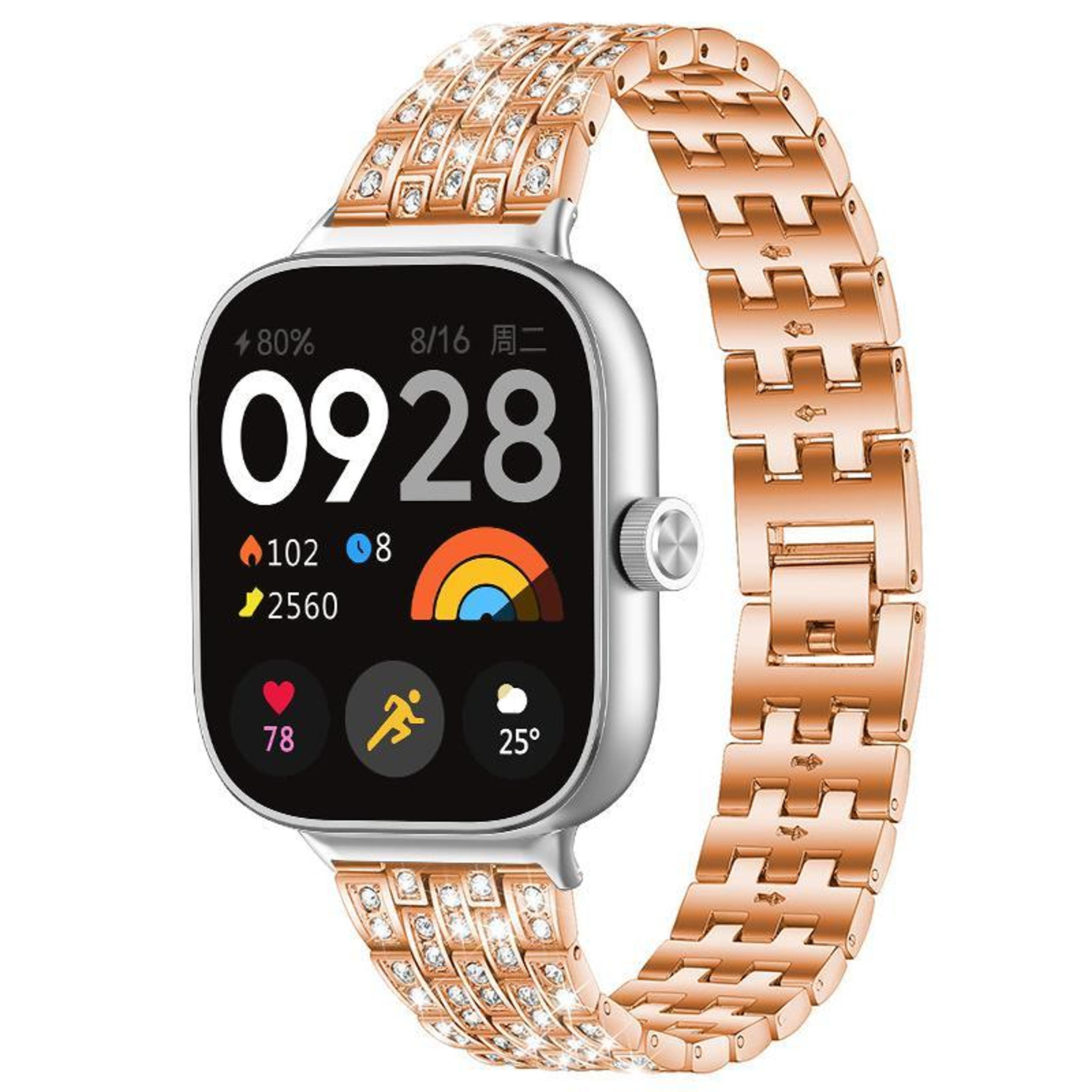 xiaomi band 9 pro 8 pro metal watch band full diamond five bead replacement strap
