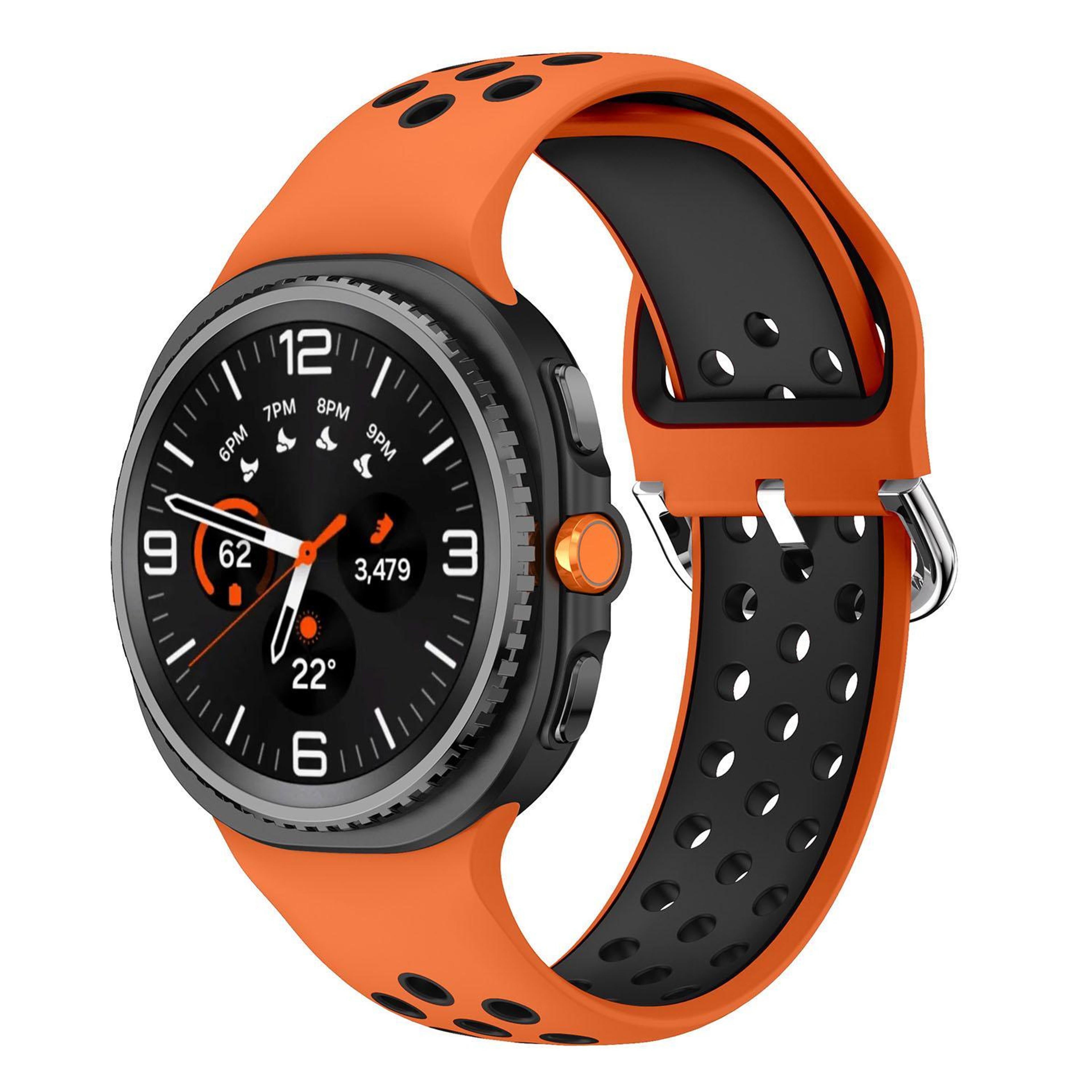 samsung galaxy watch8 classic silicone watch band two color sport replacement strap