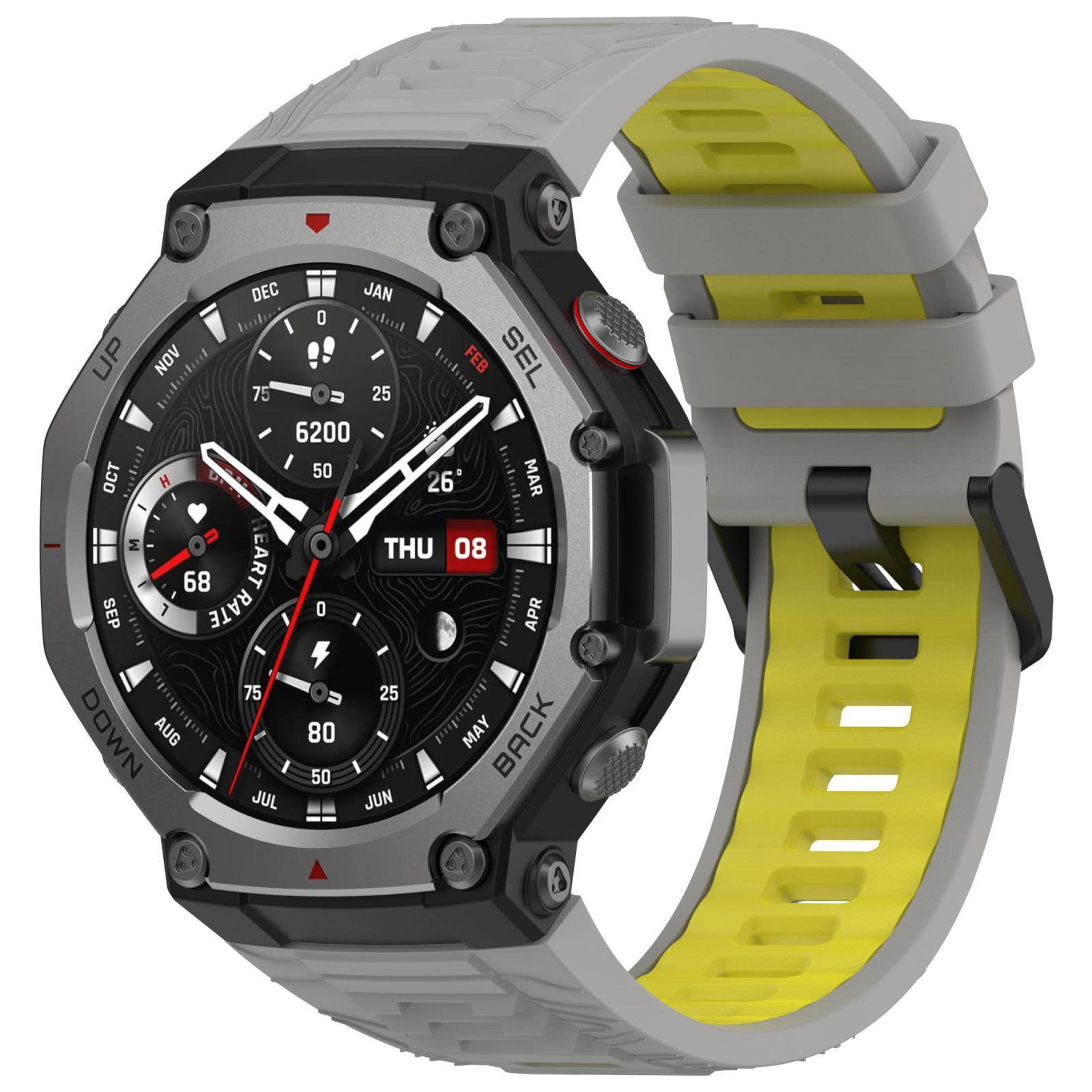 amazfit t rex 3 silicone watch band two color sport replacement strap with black buckle