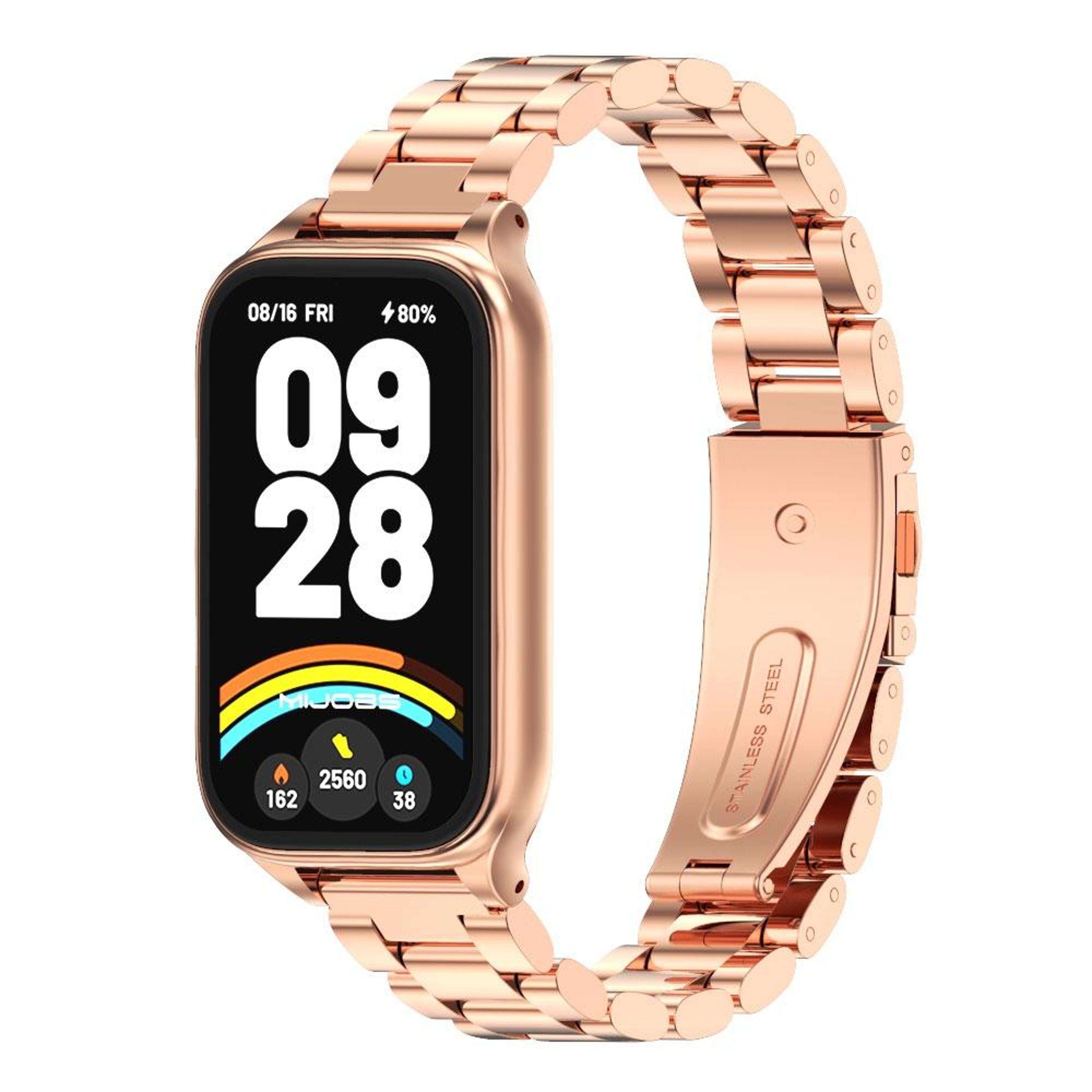 xiaomi smart band 9 active redmi band 3 stainless steel watch band three bead metal strap