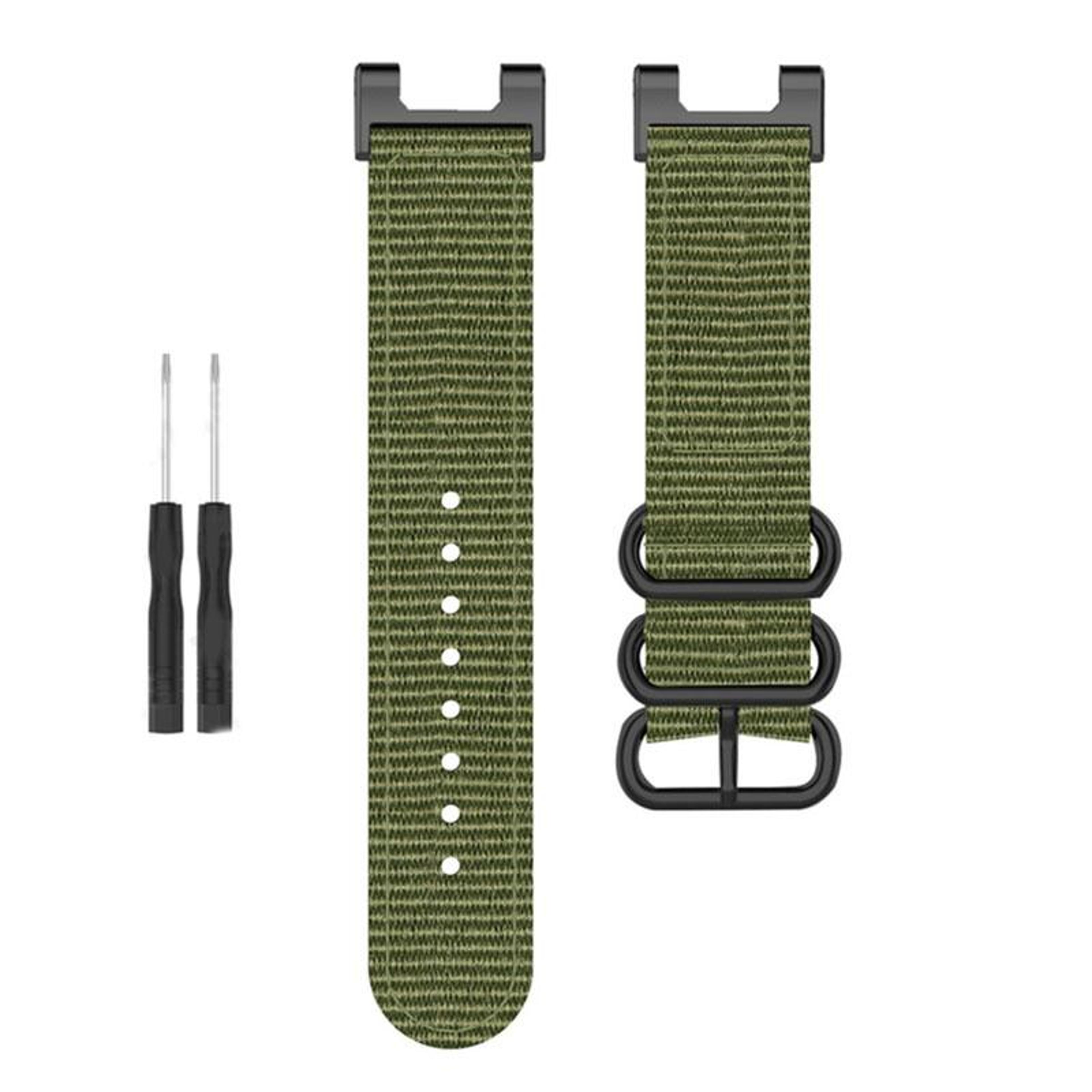 amazfit t rex t rex pro ares nylon watch band adjustable three ring black buckle strap