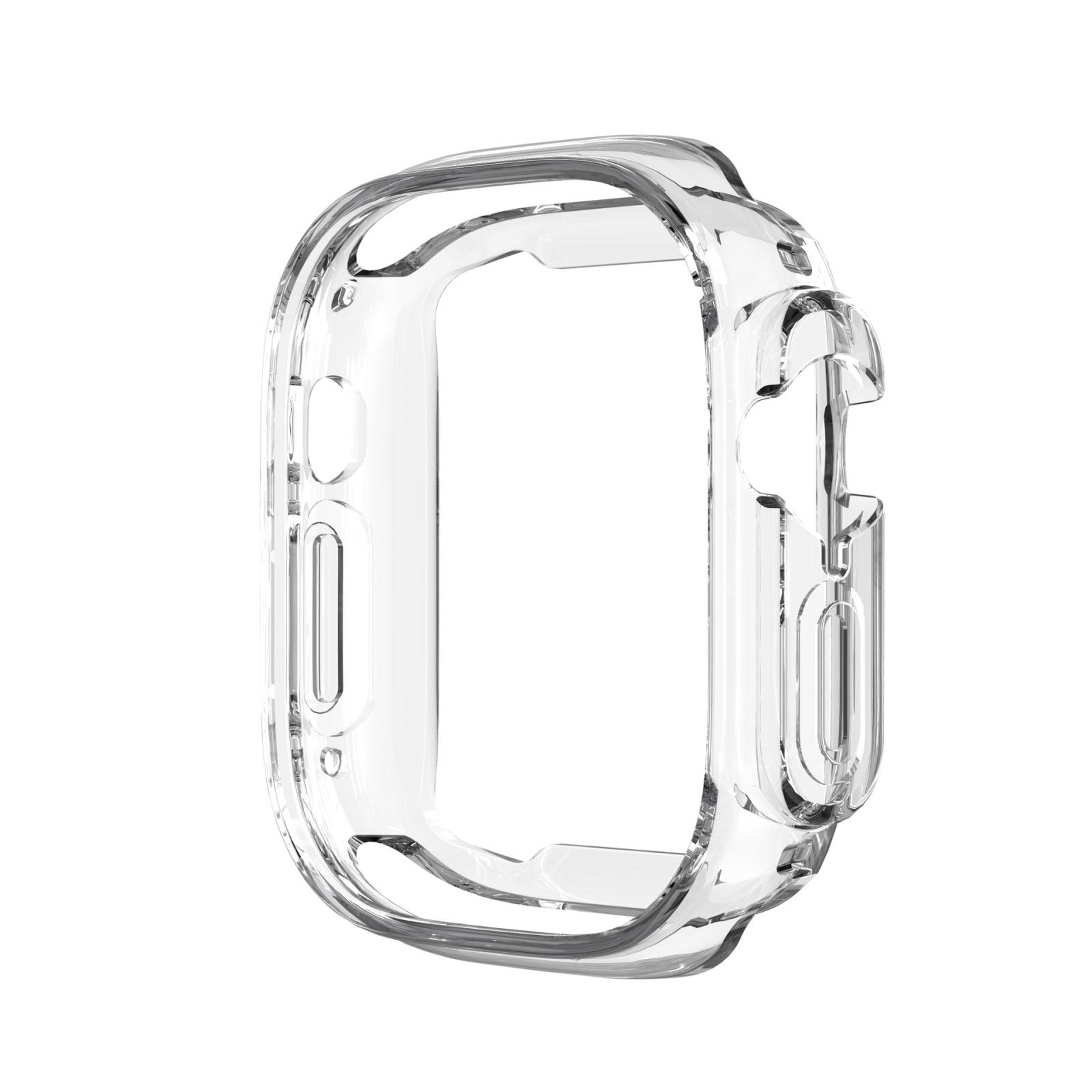 apple watch ultra 1 2 3 tpu protective case clear 49mm scratch resistant cover