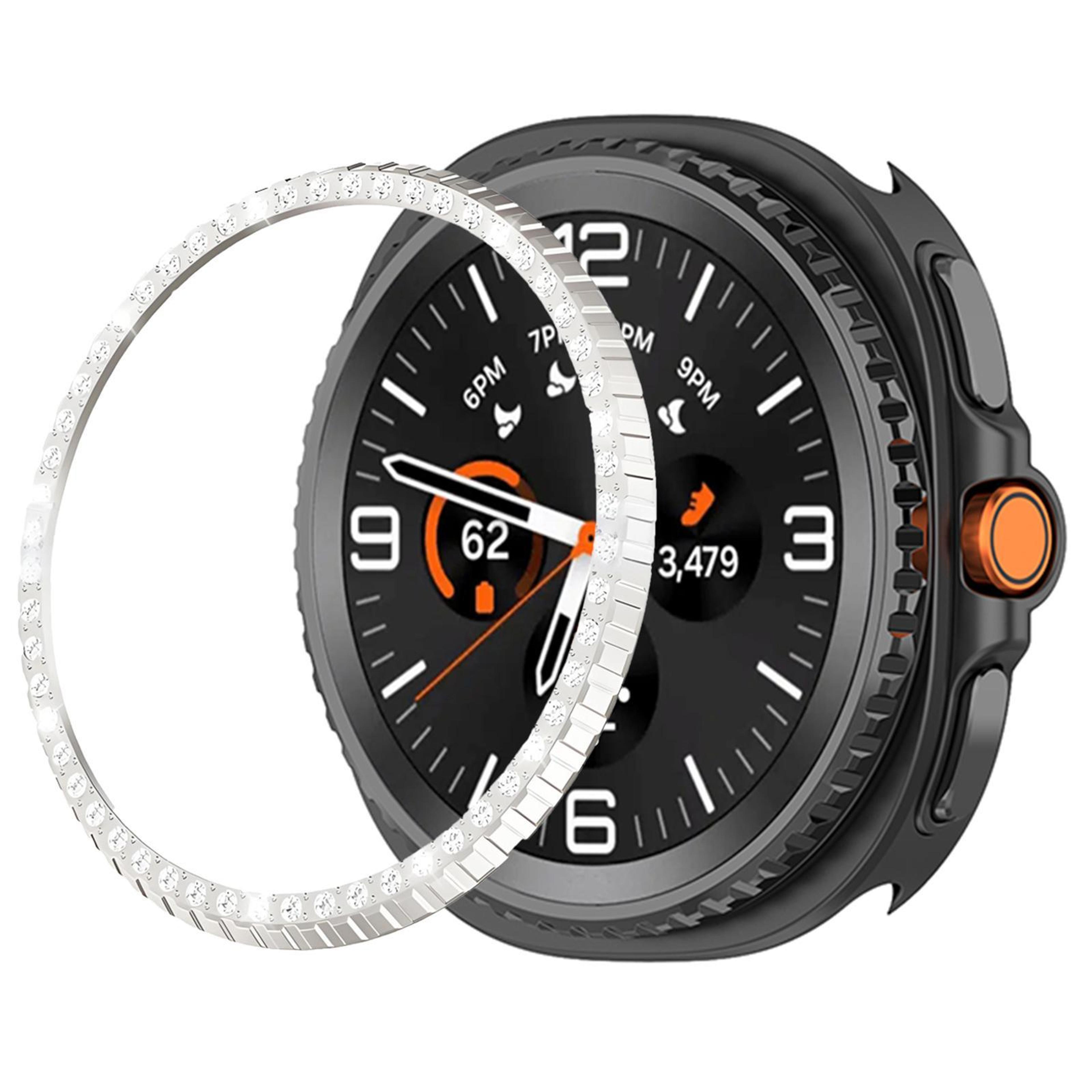 samsung galaxy watch8 classic 46mm diamond bezel ring metal watch protection ring cover