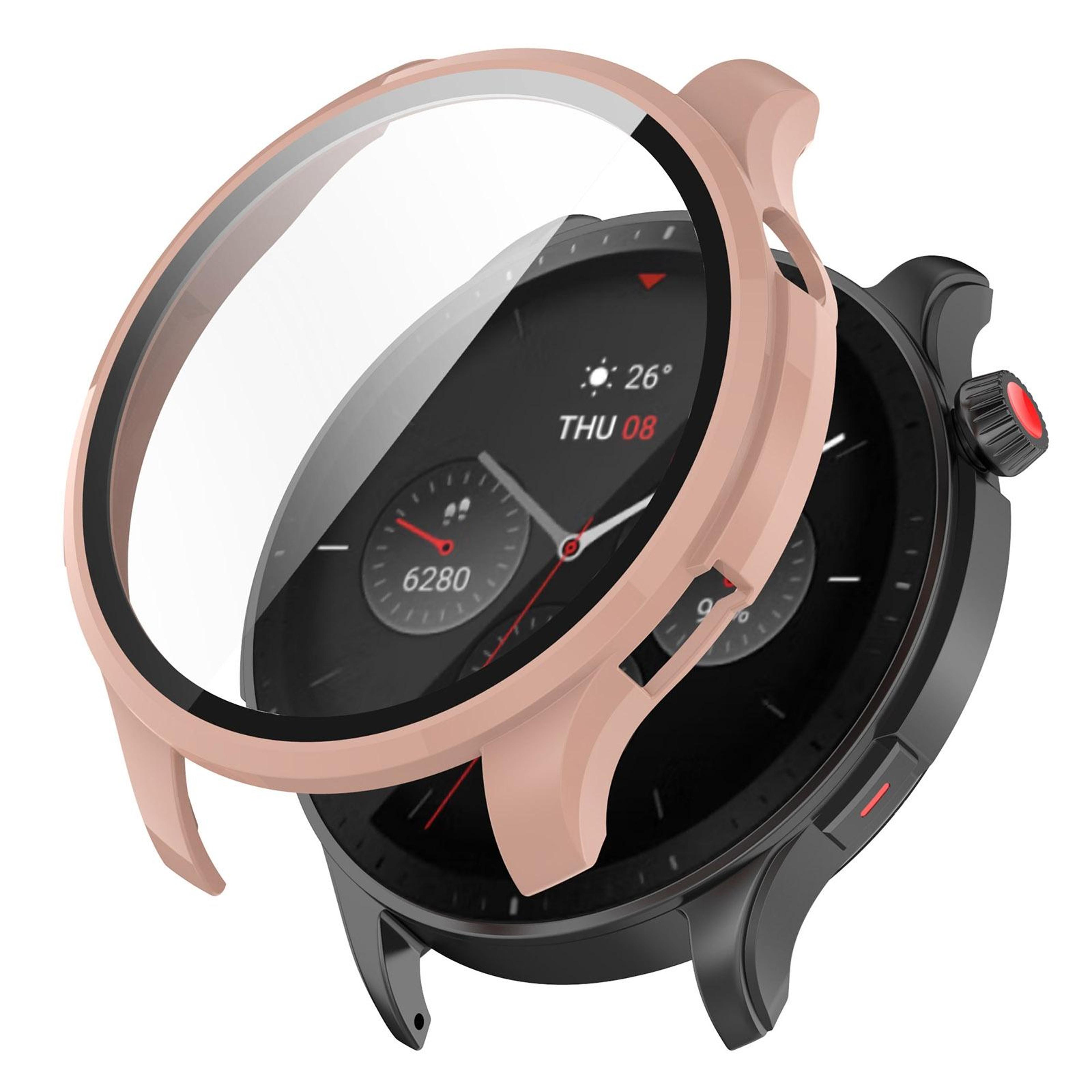 amazfit gtr 4 gtr 4 pro protective watch case pc frame with tempered glass screen protector