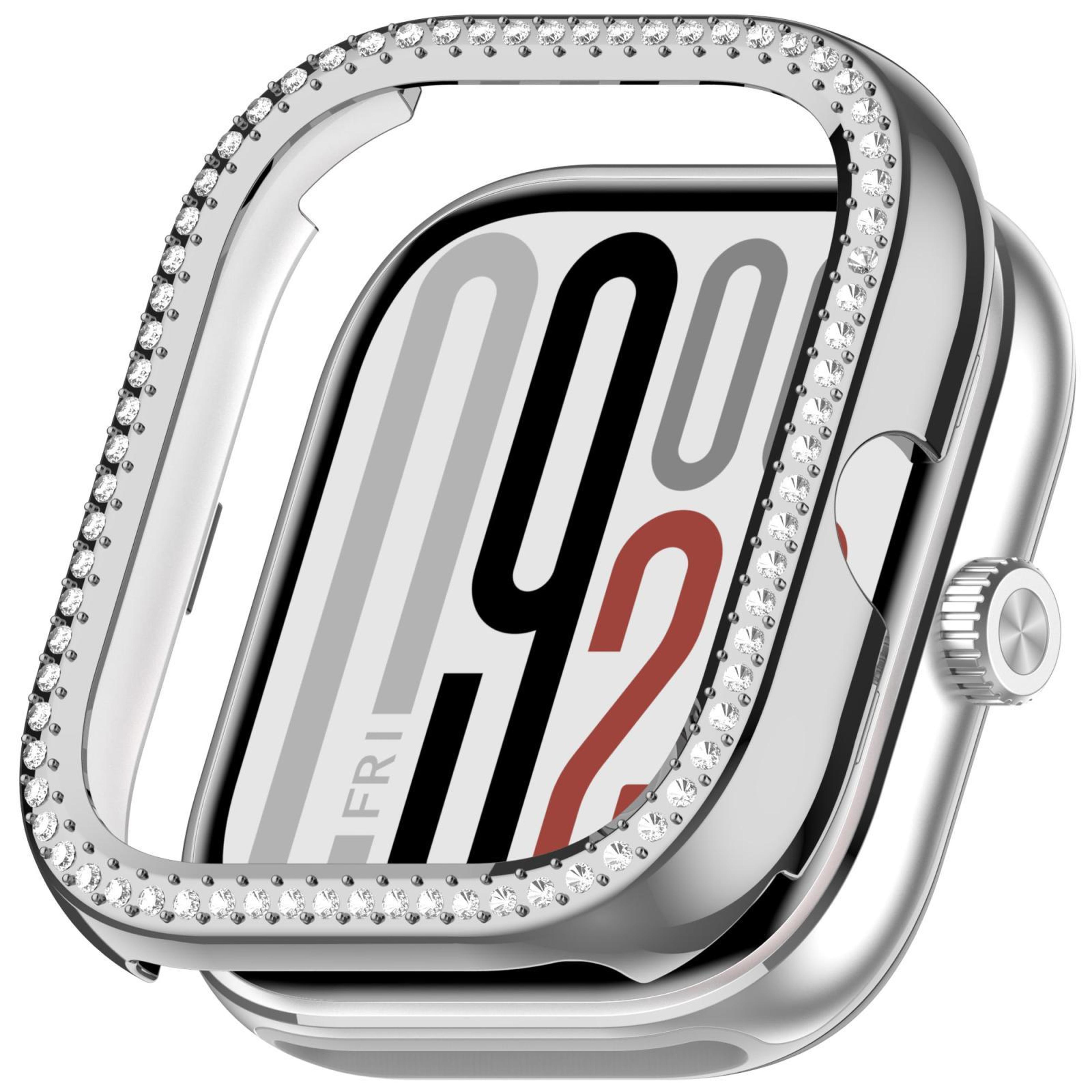 for redmi watch 5 protective case single row diamond pc watch cover half coverage bumper