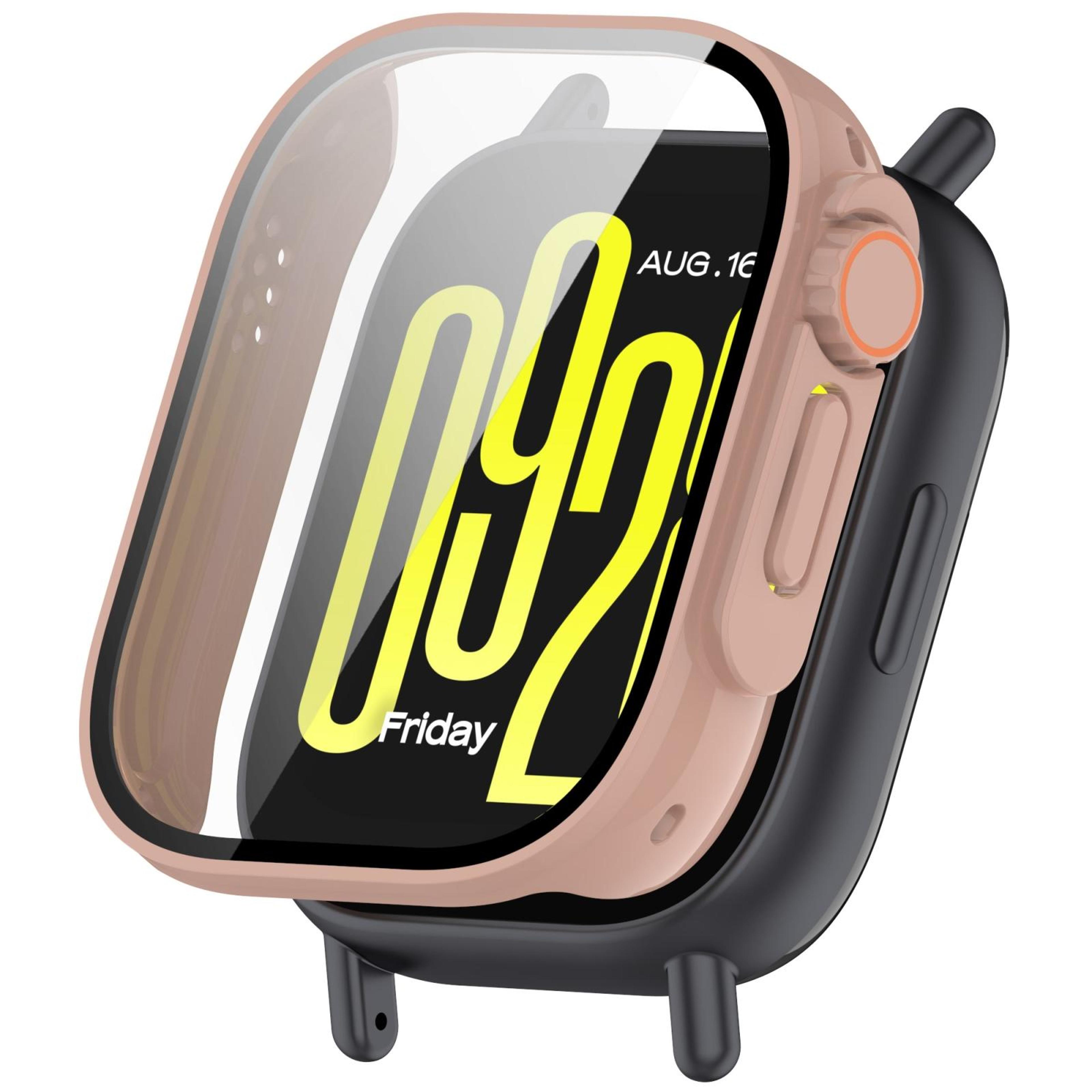 redmi watch 5 lite protective case with tempered glass screen protector full coverage pc cover