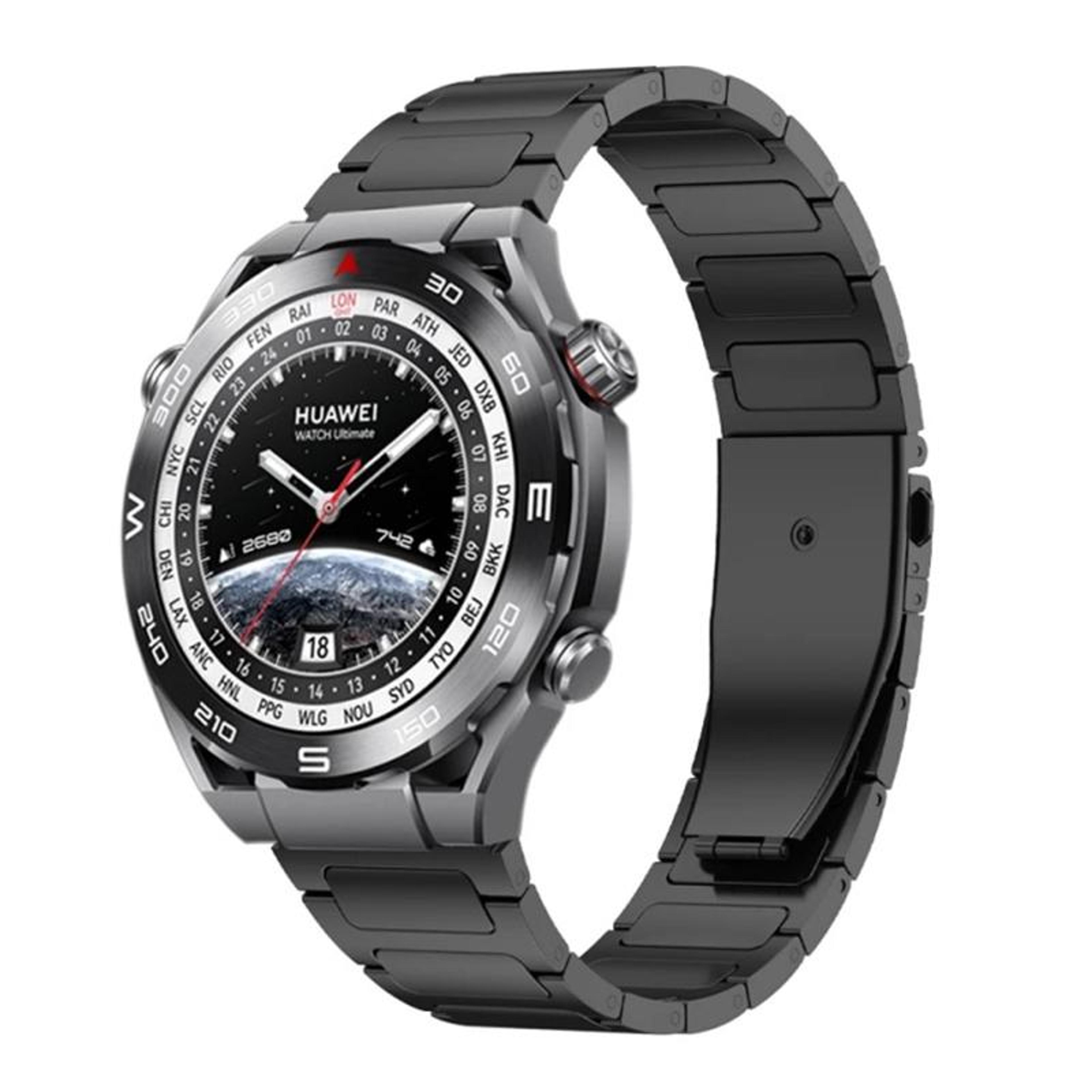 huawei watch 4 4 pro titanium watch band 22mm flat buckle metal replacement strap