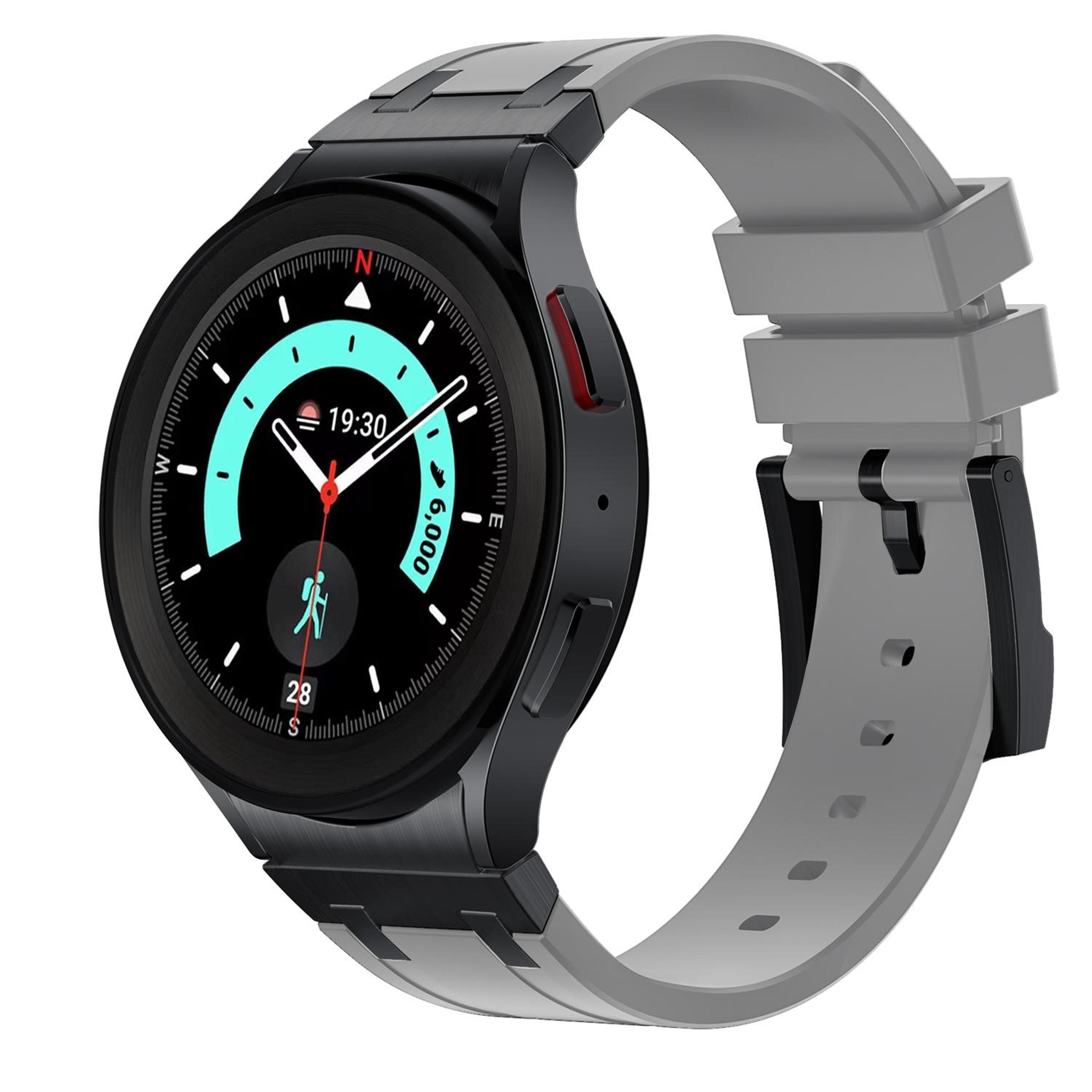 samsung galaxy watch 6 5 4 liquid silicone watch band soft adjustable replacement strap