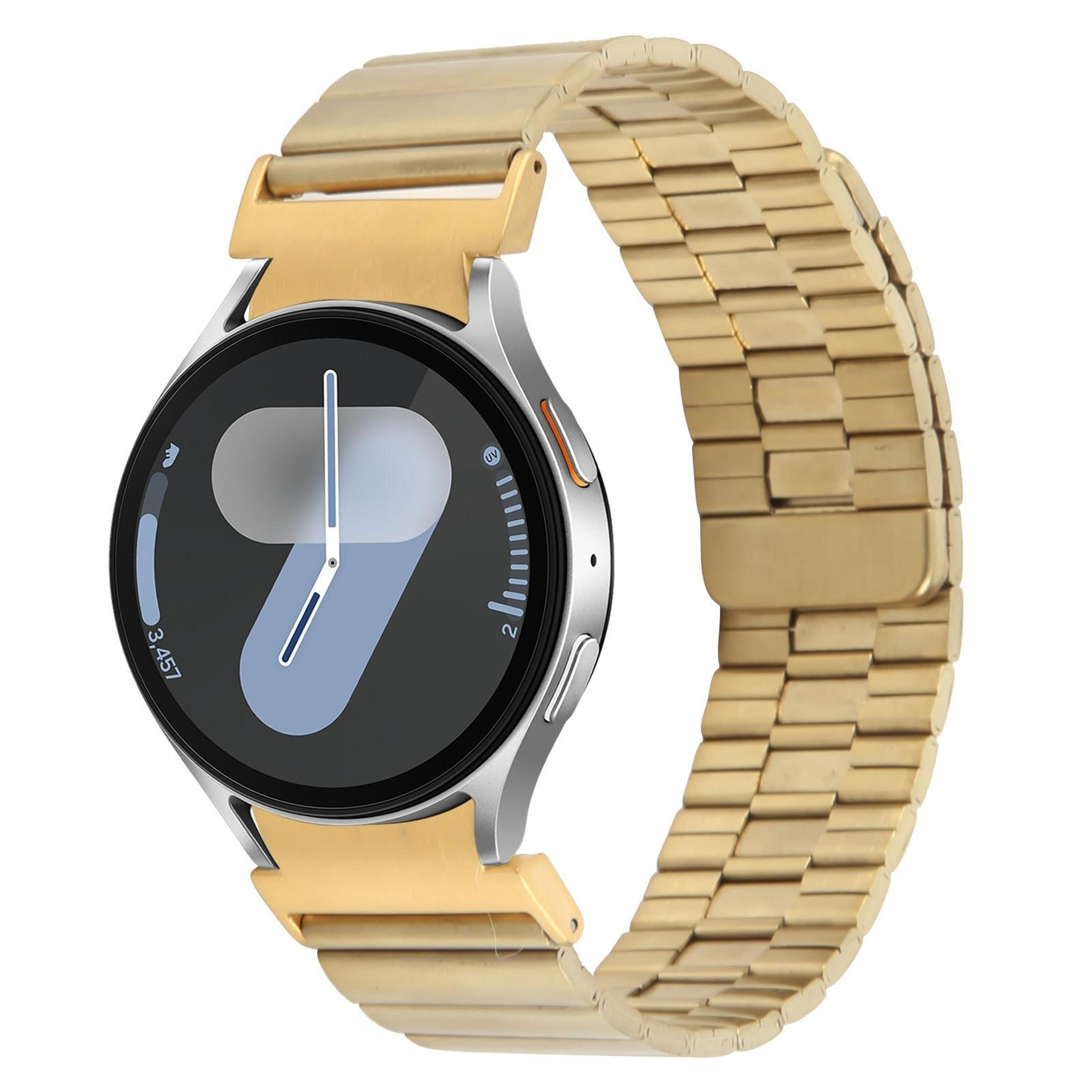 samsung galaxy watch 7 6 5 4 magnetic metal watch band bamboo stainless steel watch strap