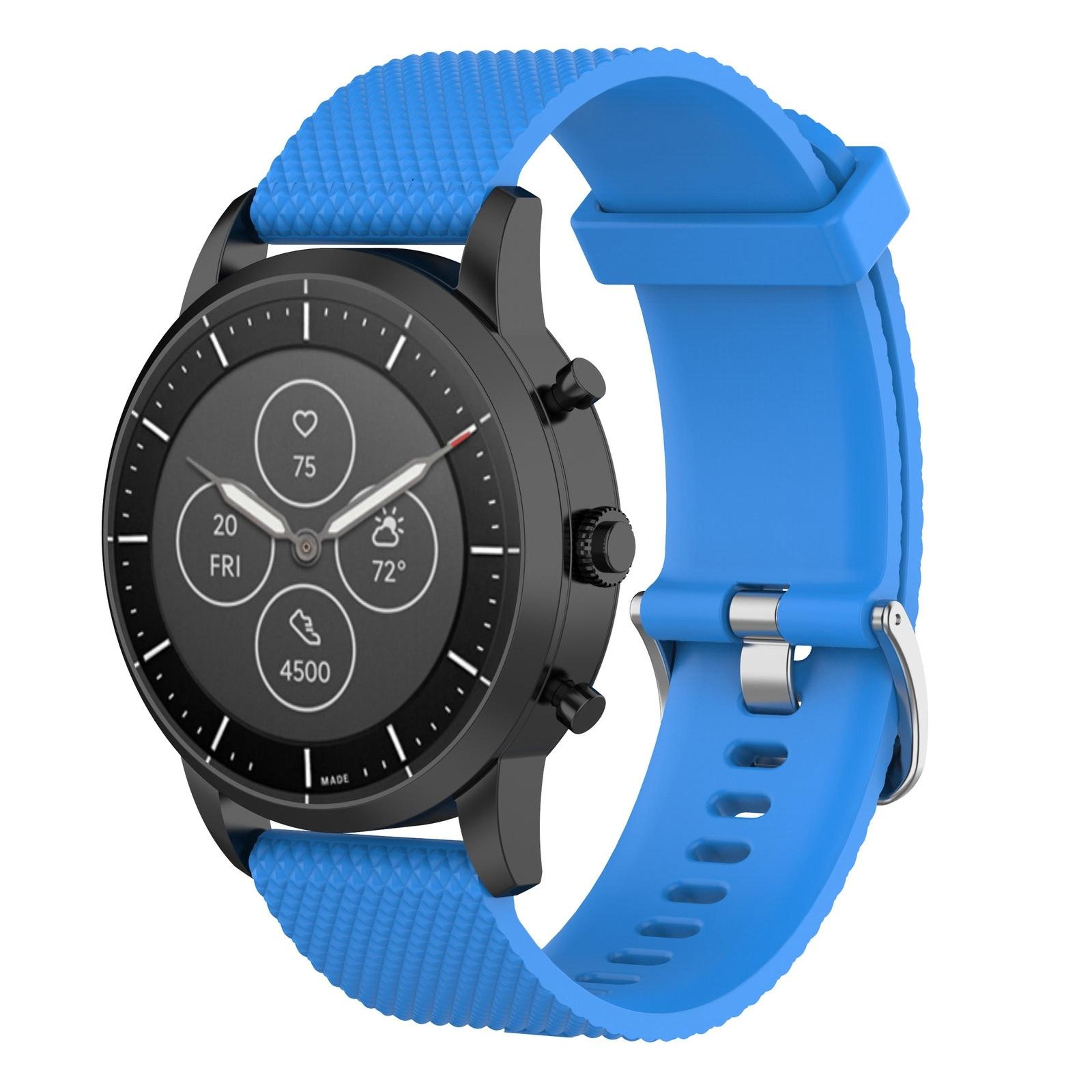 22mm silicone watch band for fossil hybrid smartwatch hr gen 4 explorist sport soft replacement strap