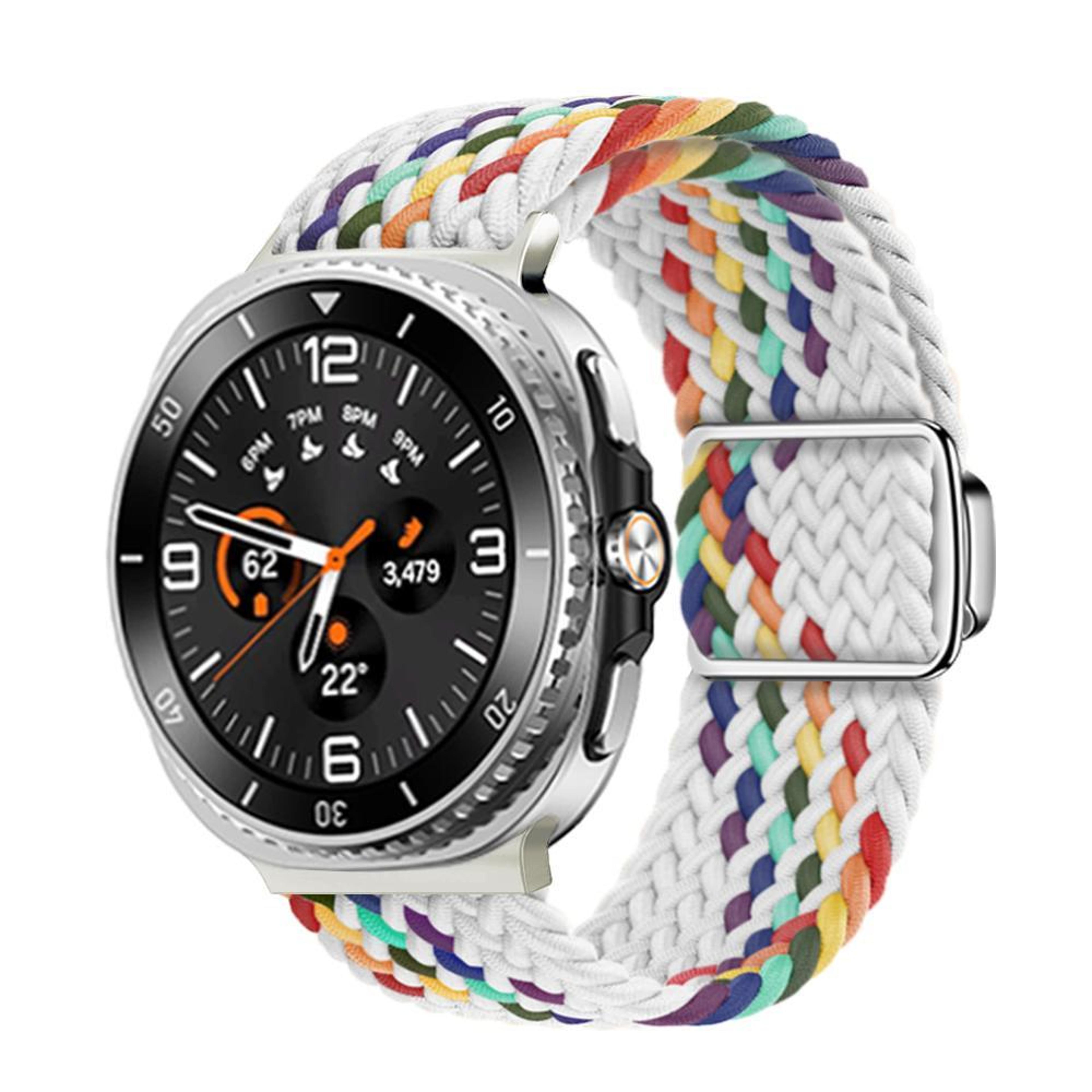 samsung galaxy watch8 classic braided nylon watch band with magnetic buckle adjustable sport strap
