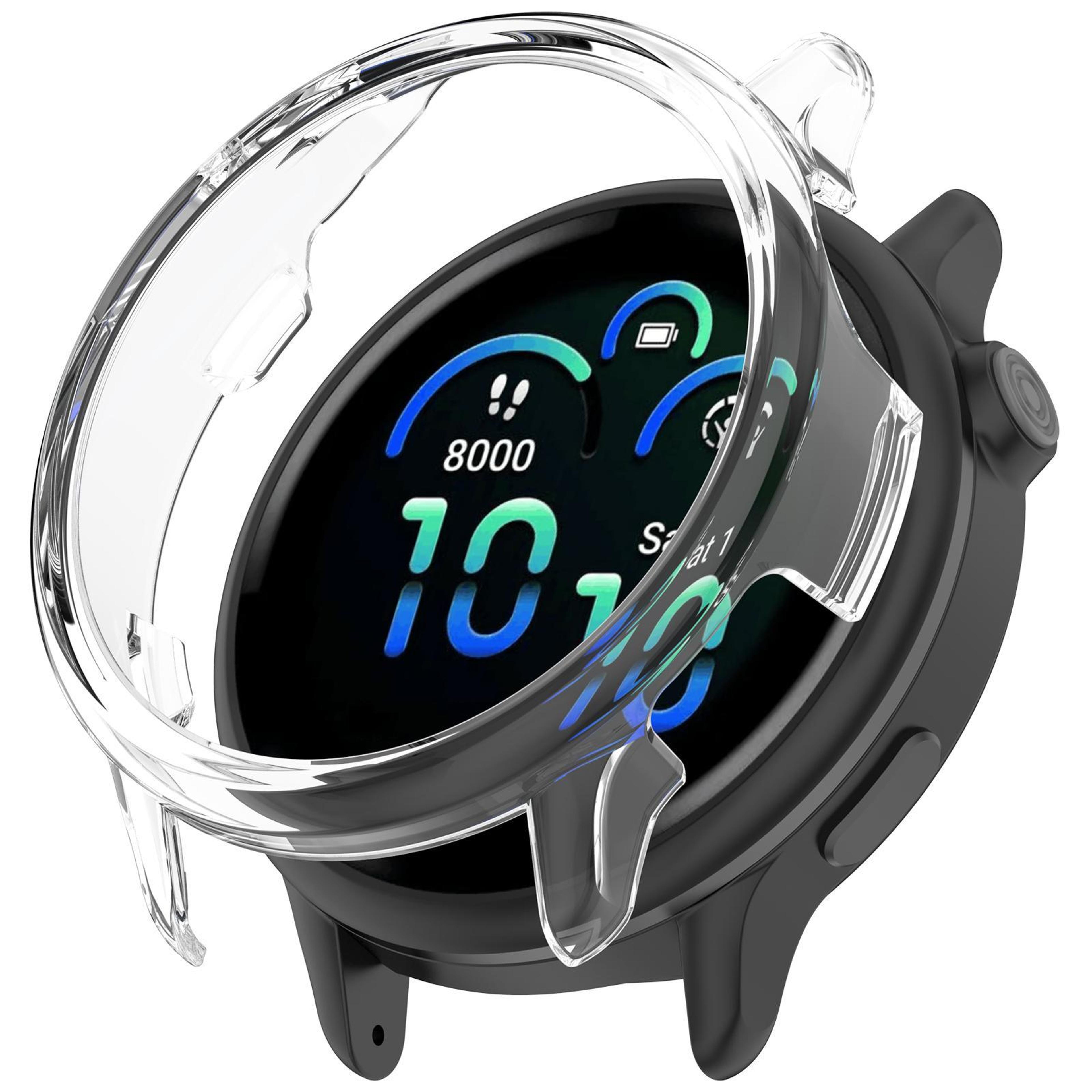garmin vivoactive 6 protective watch case with built in tempered glass screen protector lightweight pc cover