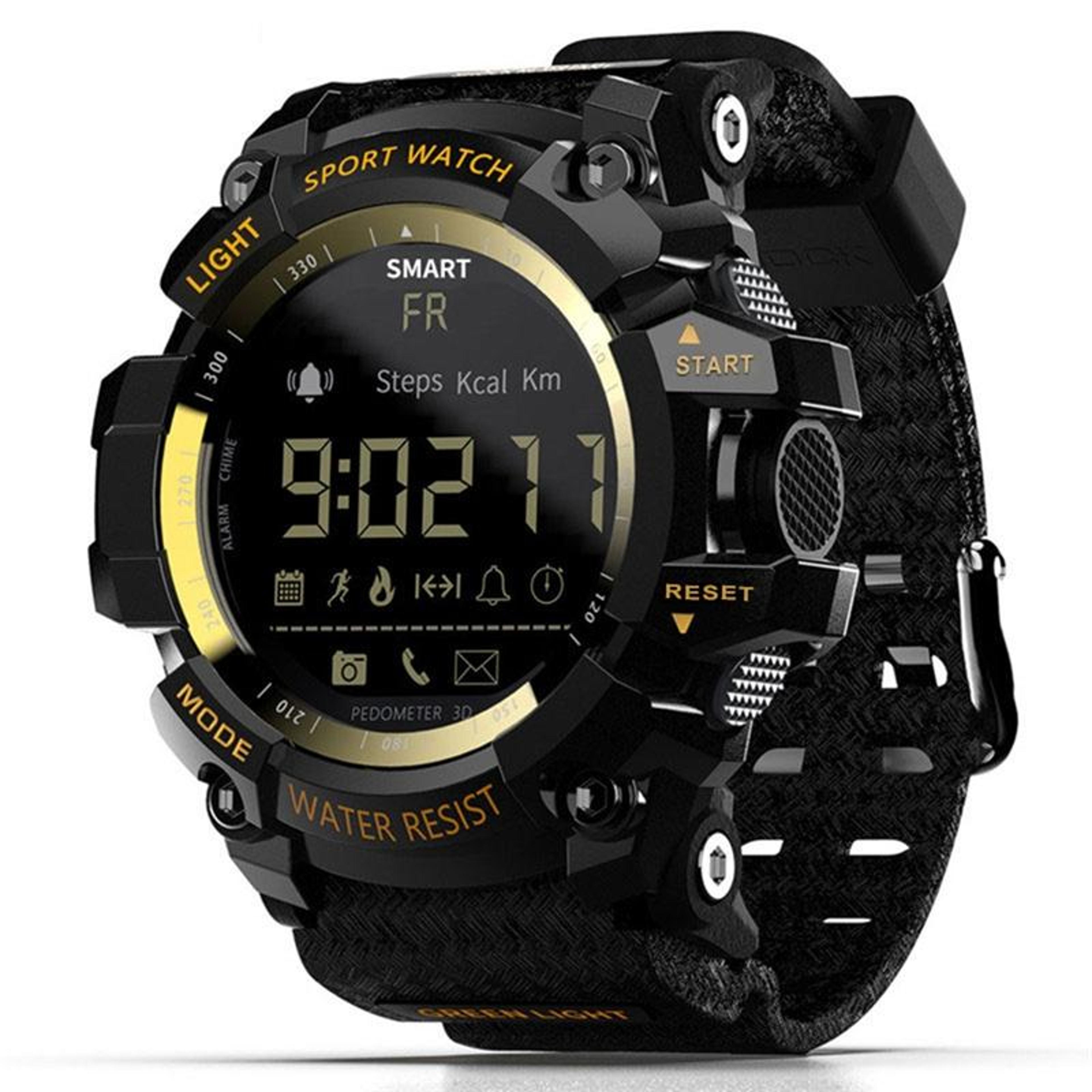 lokmat mk16 waterproof smart watch with lcd display bluetooth fitness tracker and message notifications