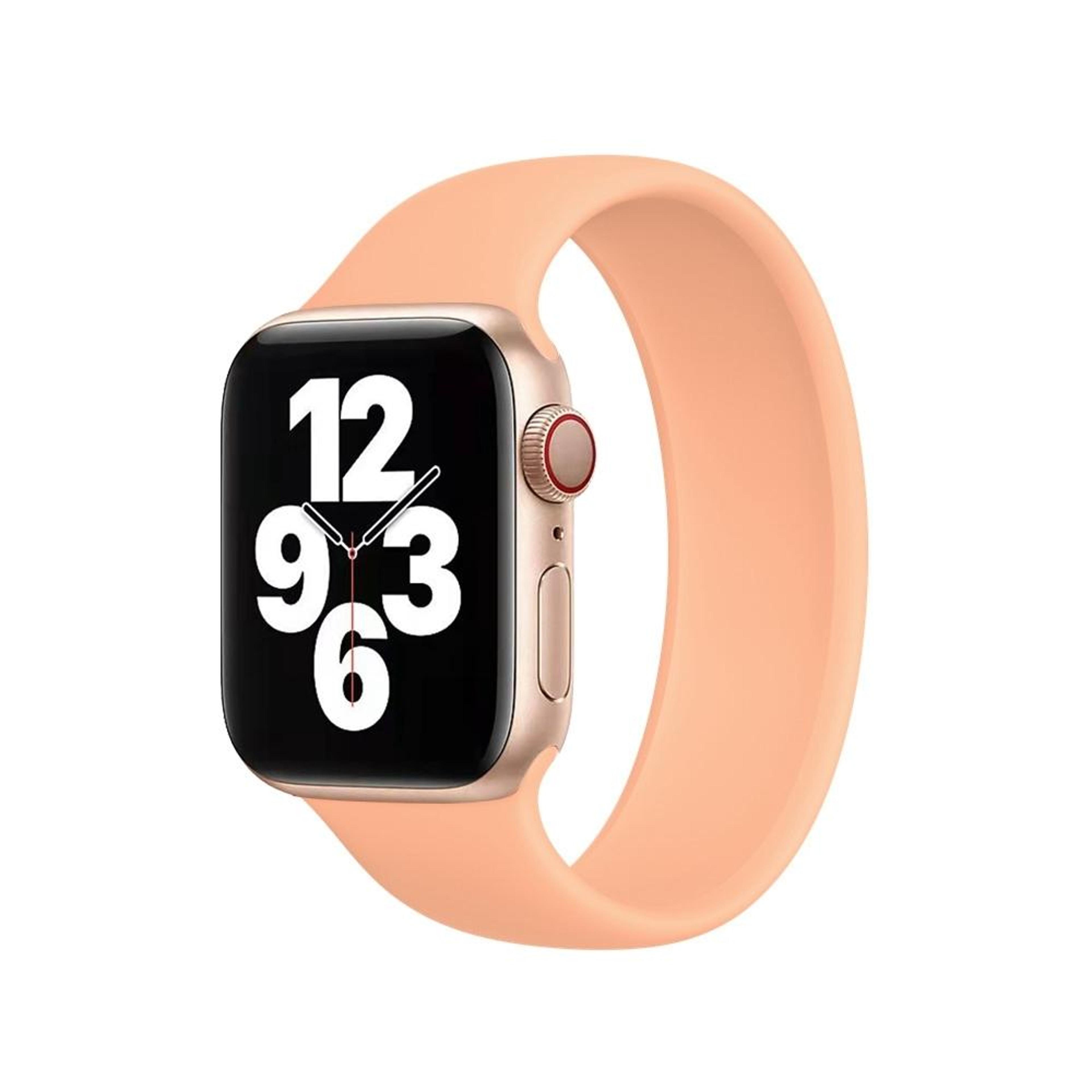 apple watch silicone watch band elastic solid color replacement strap