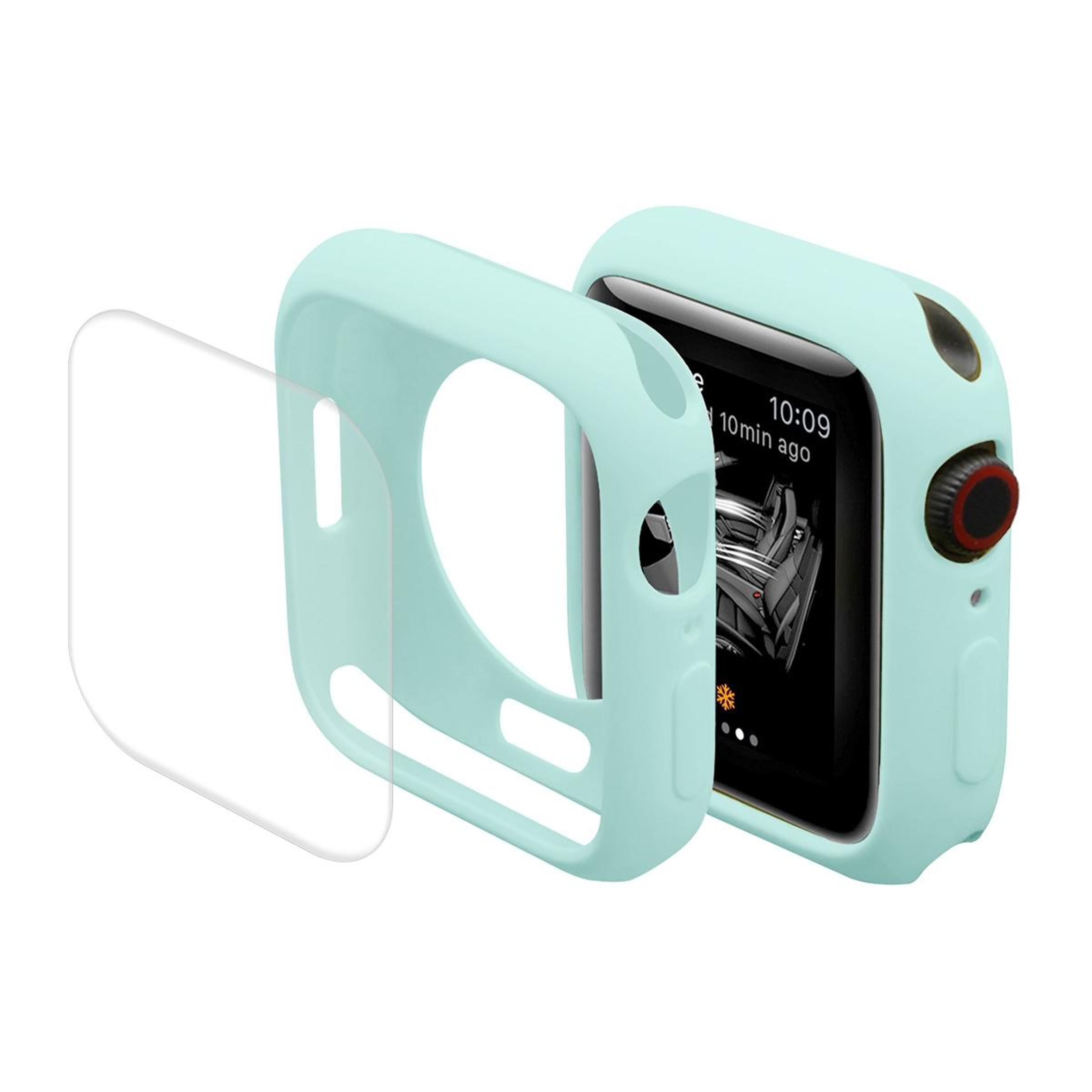 enkay hat prince apple watch 45mm case with full coverage screen protector for series 9 8 7