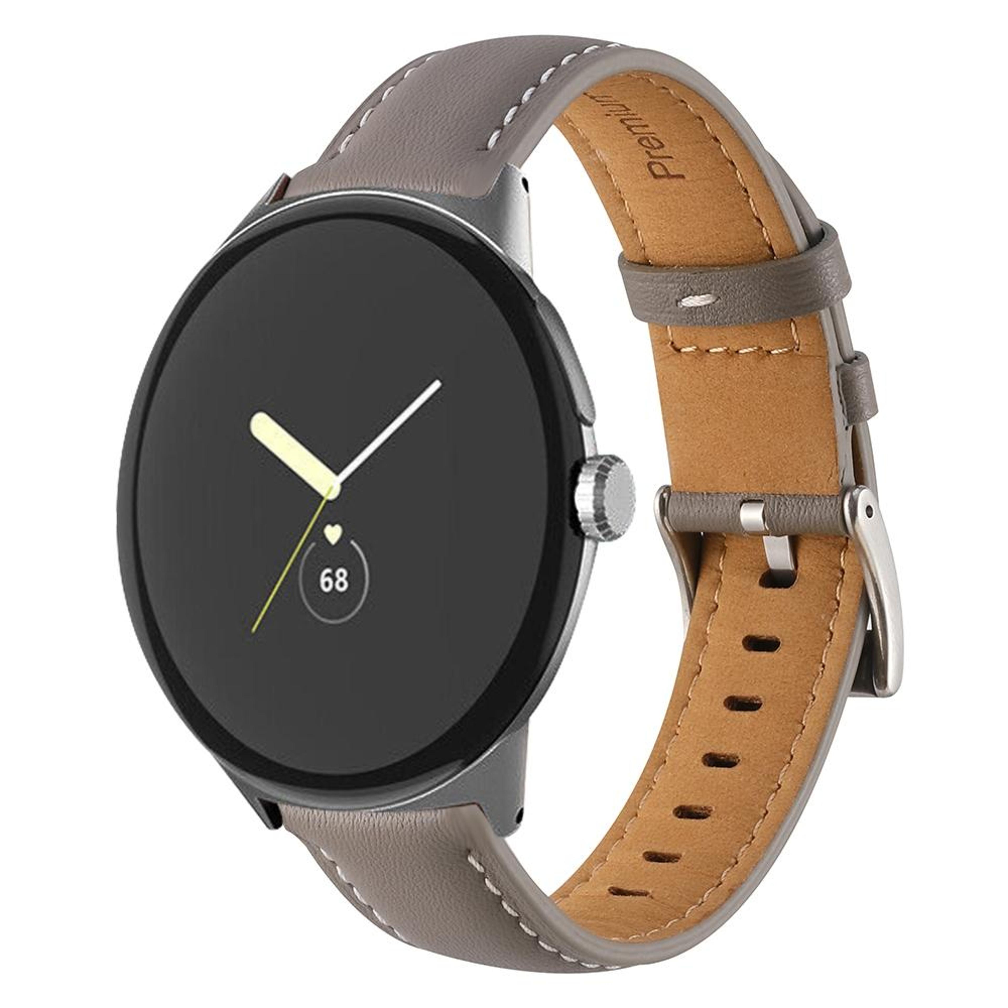 google pixel watch 4 3 2 1 41mm genuine leather watch band pointed tail stitching replacement strap
