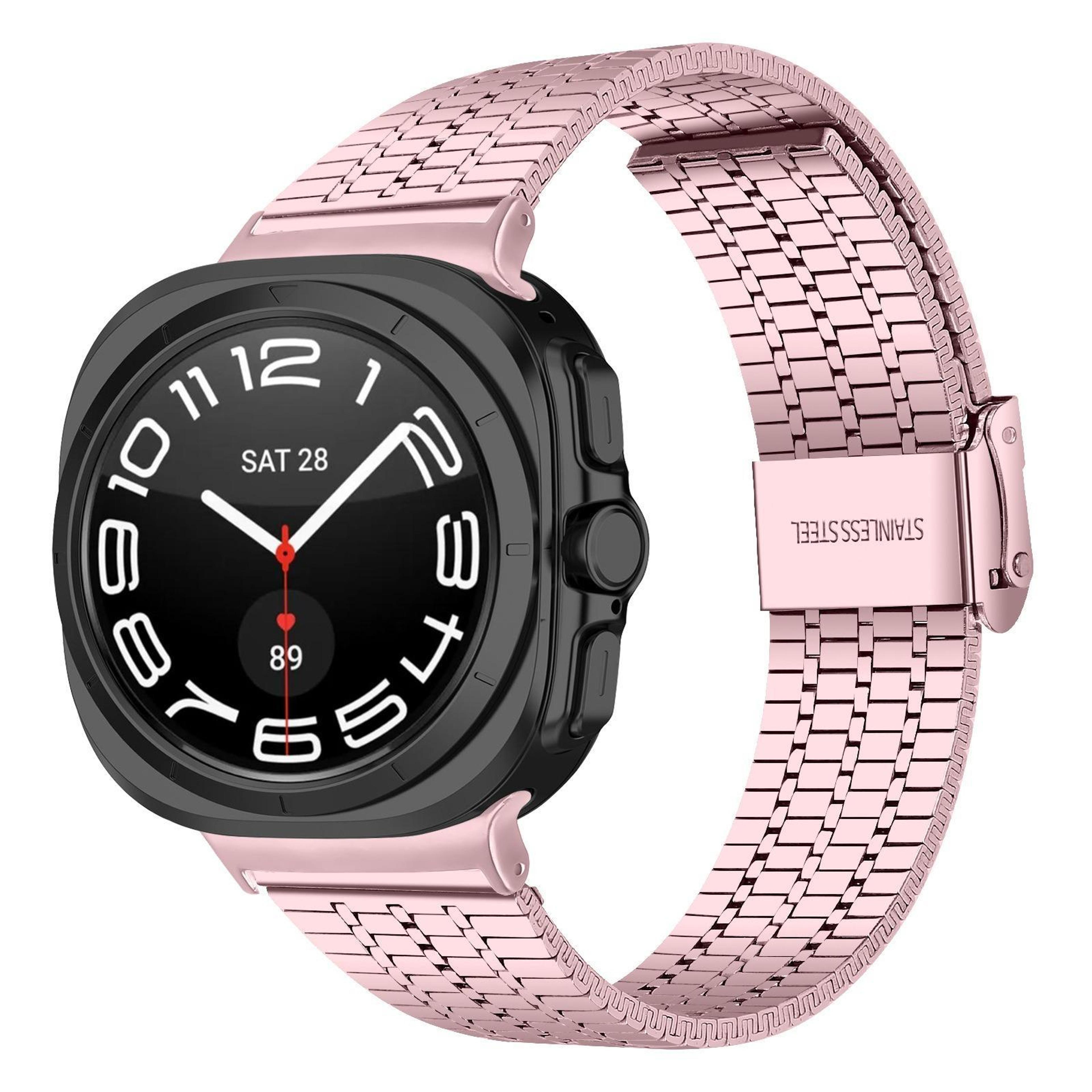 samsung galaxy watch ultra 47mm ultra 2025 stainless steel watch band seven bead metal strap