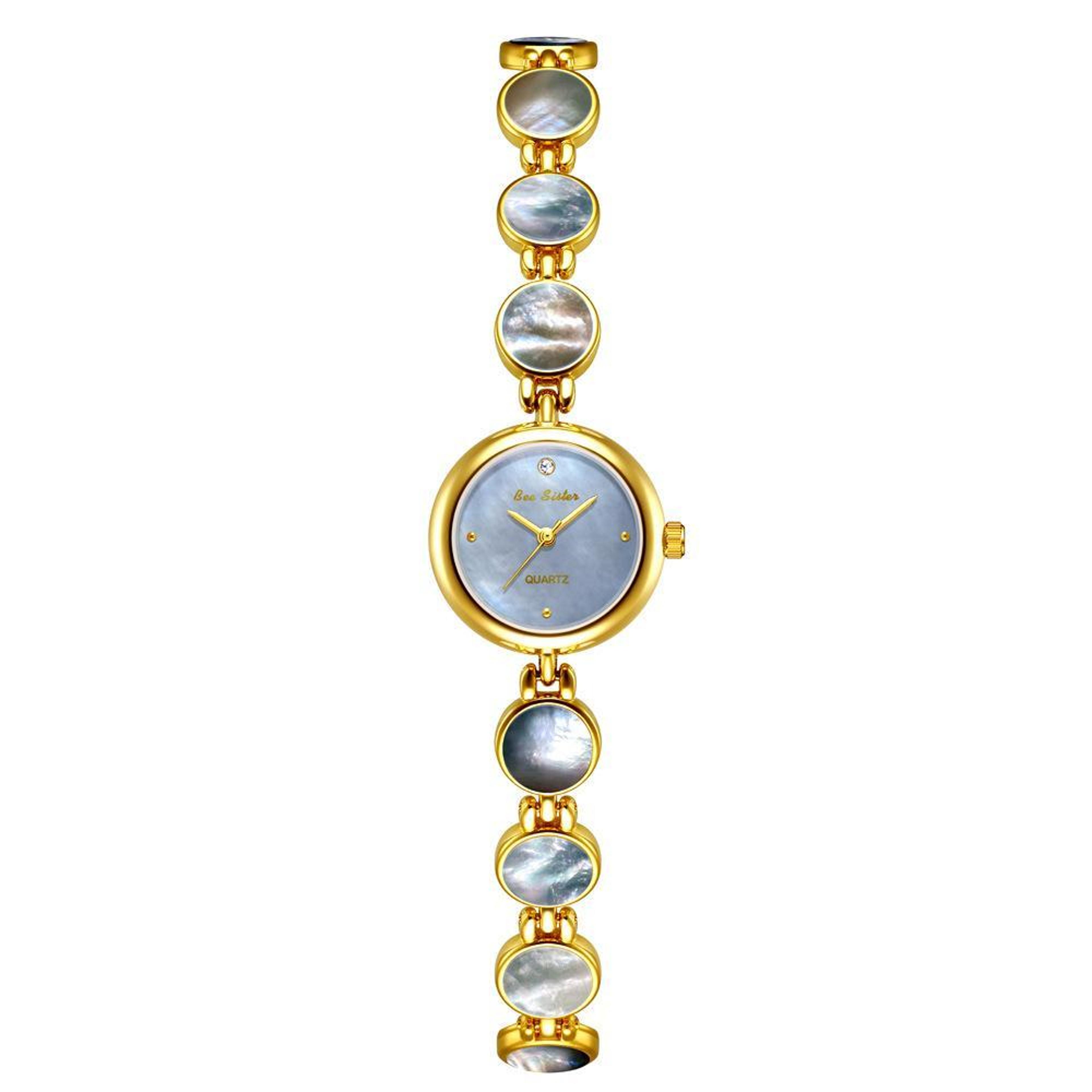 bs bee sister vintage womens bracelet watch mother of pearl style quartz dress watch analog wristwatch