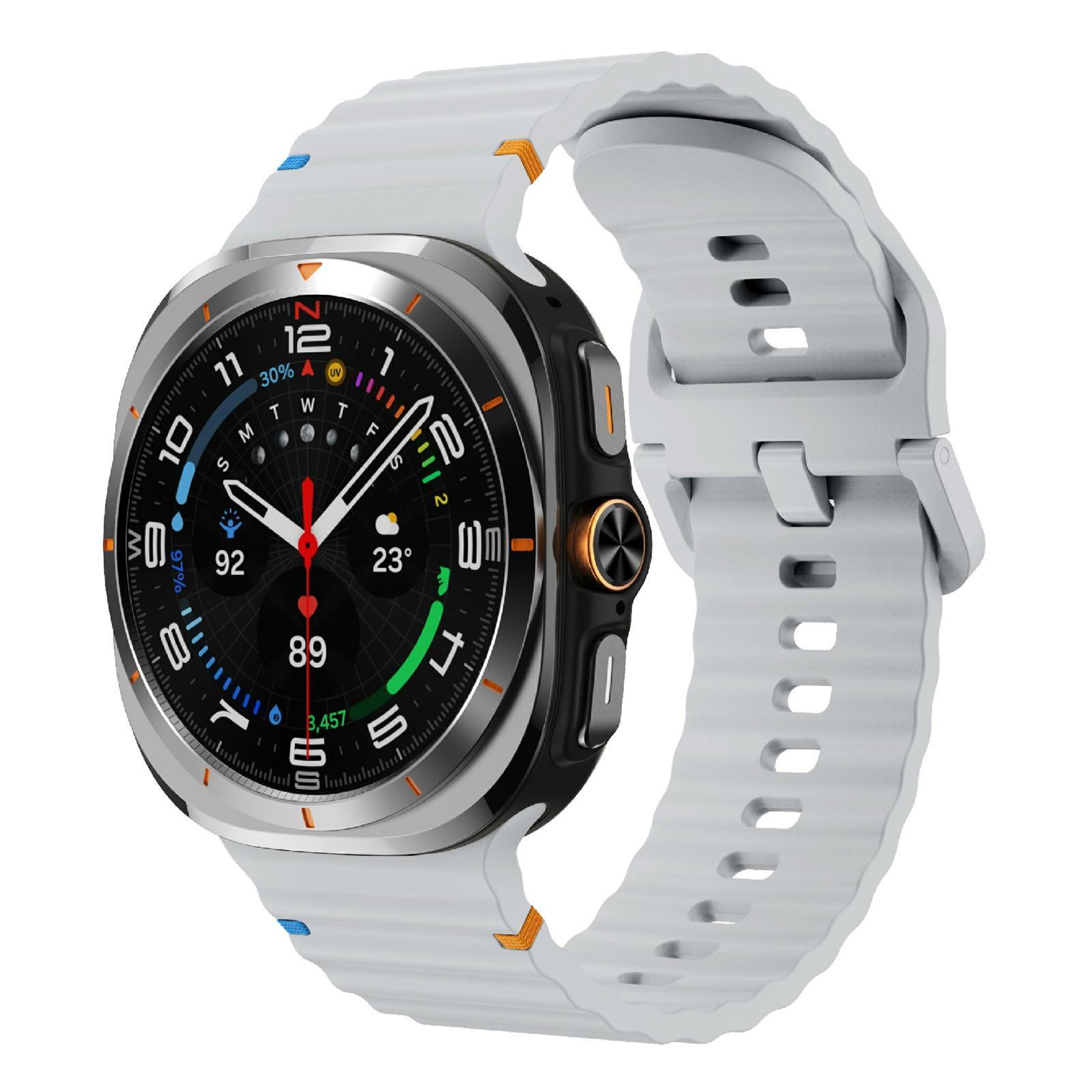 kalebol wave stitched samsung galaxy watch ultra band soft silicone watch strap for galaxy watch ultra