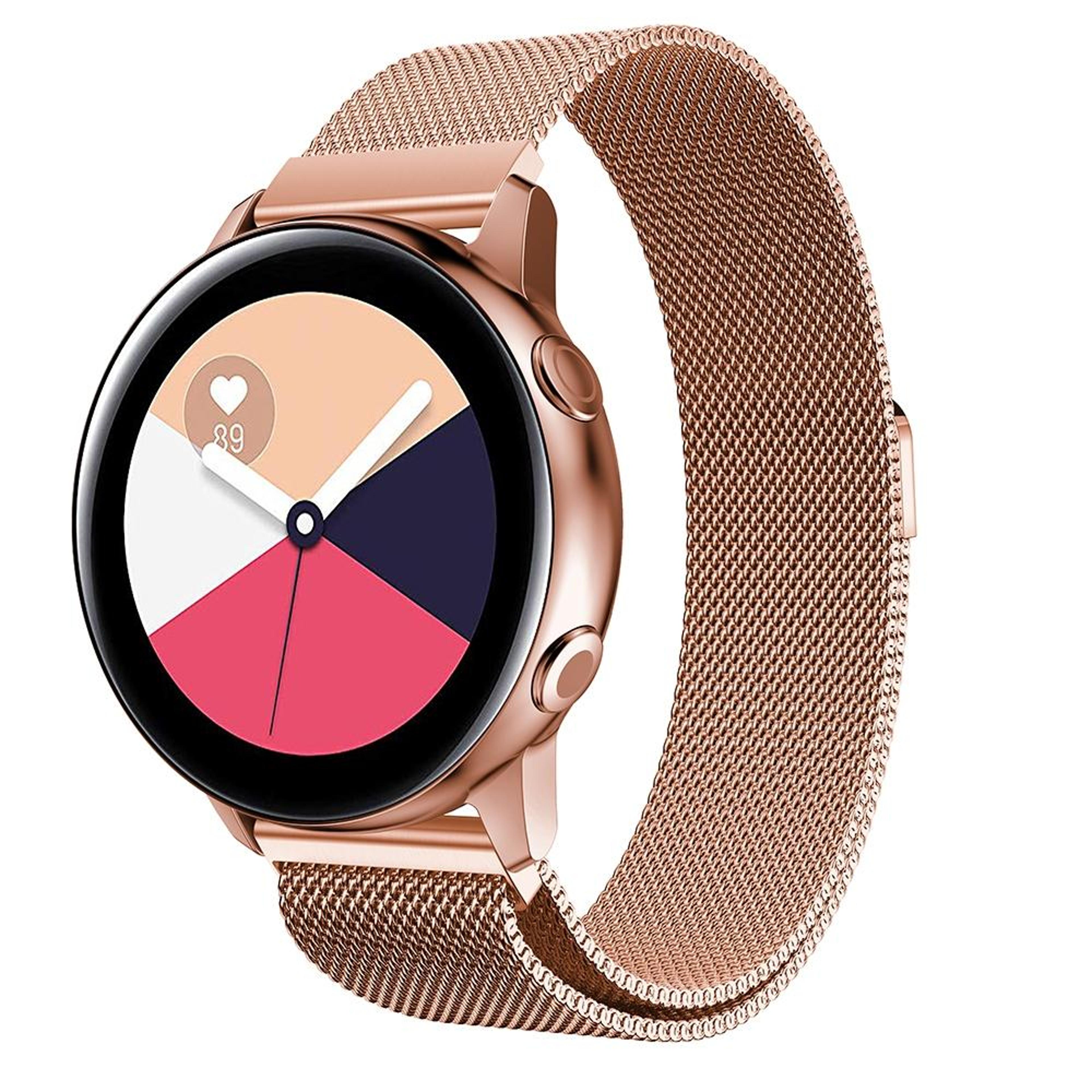 milanis magnetic stainless steel watch band 20mm galaxy watch active strap mesh replacement band