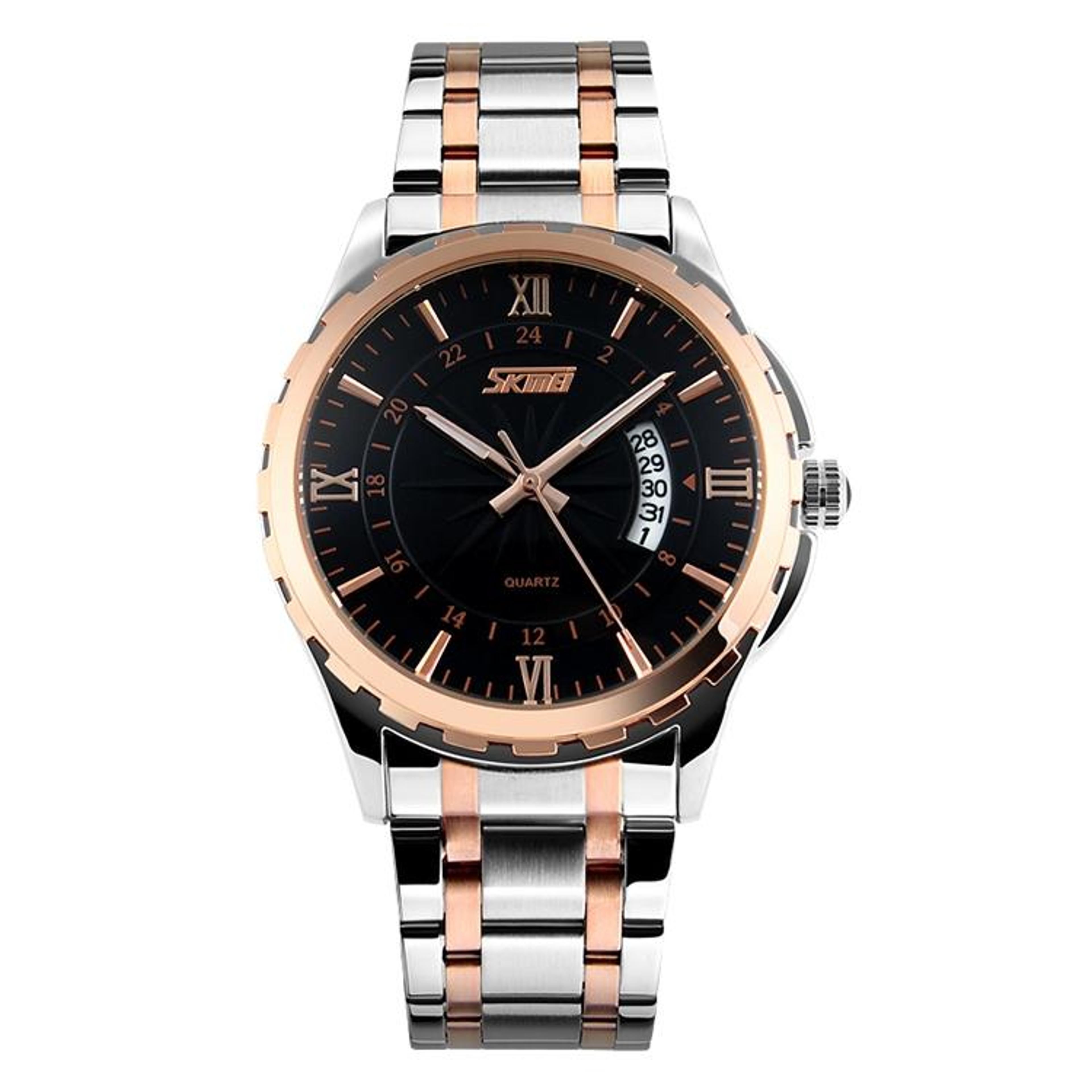skmei 9069 quartz watch waterproof stainless steel watch business dress watch for men
