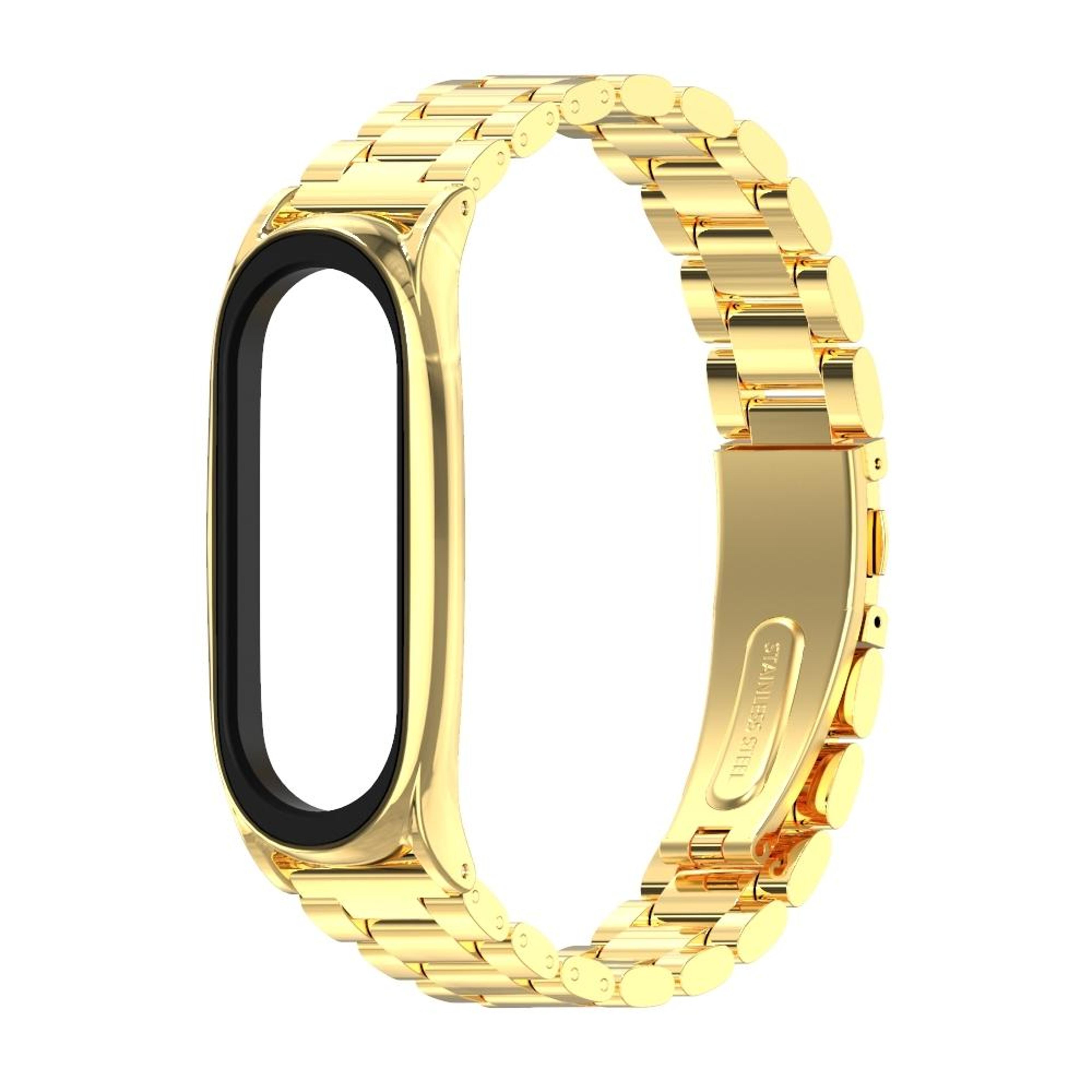 mijobs xiaomi mi band 5 strap stainless steel metal watch band replacement bracelet