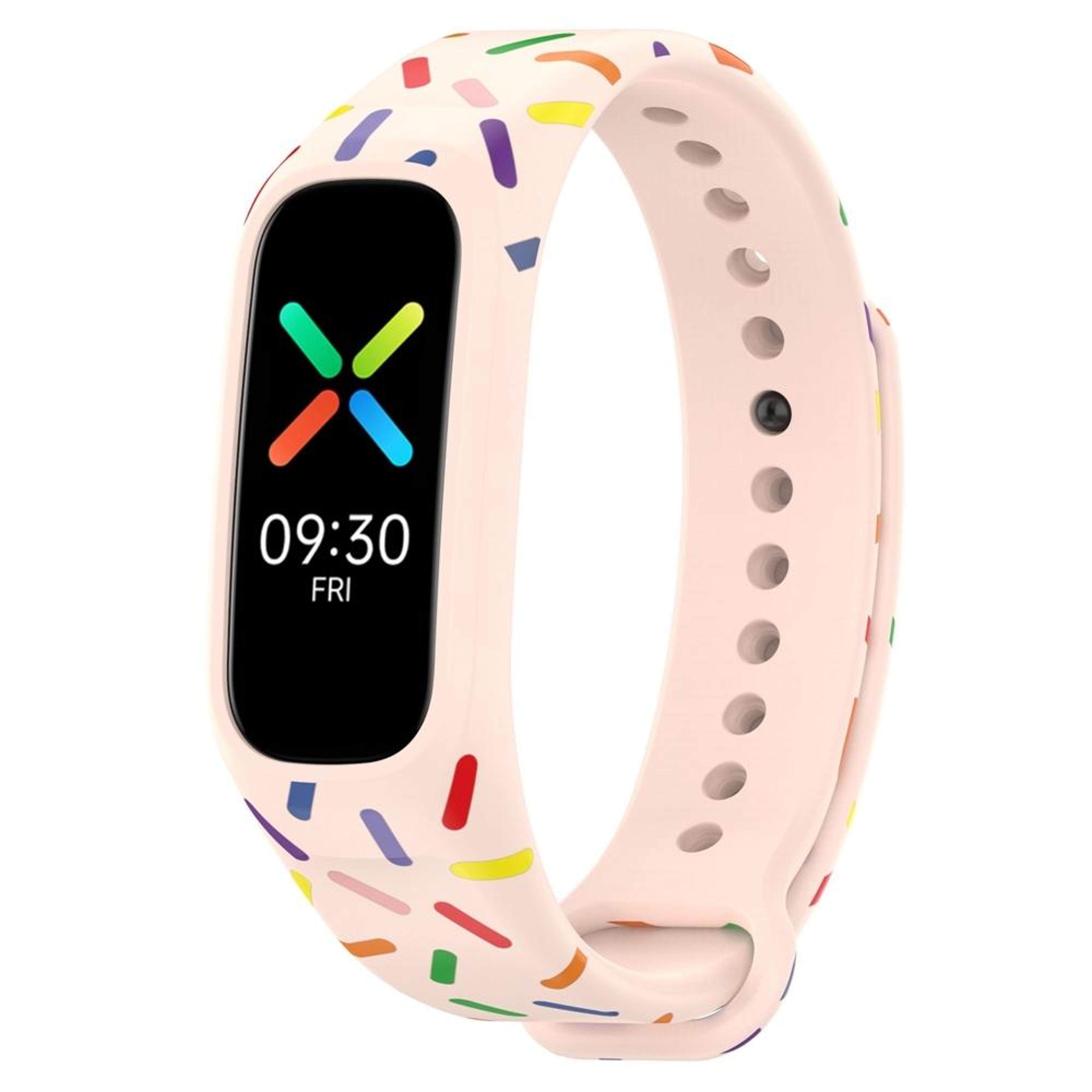 oppo band silicone watch band sports rainbow dots soft replacement strap